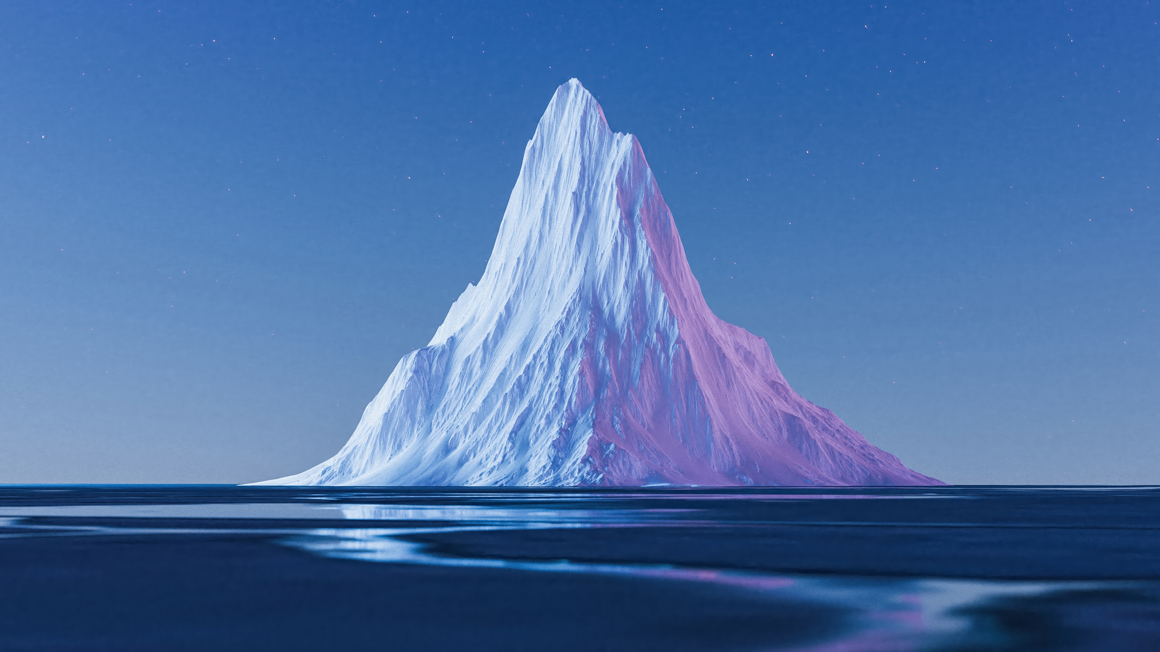 Iceberg mountain scenery 4K HD Wallpaper