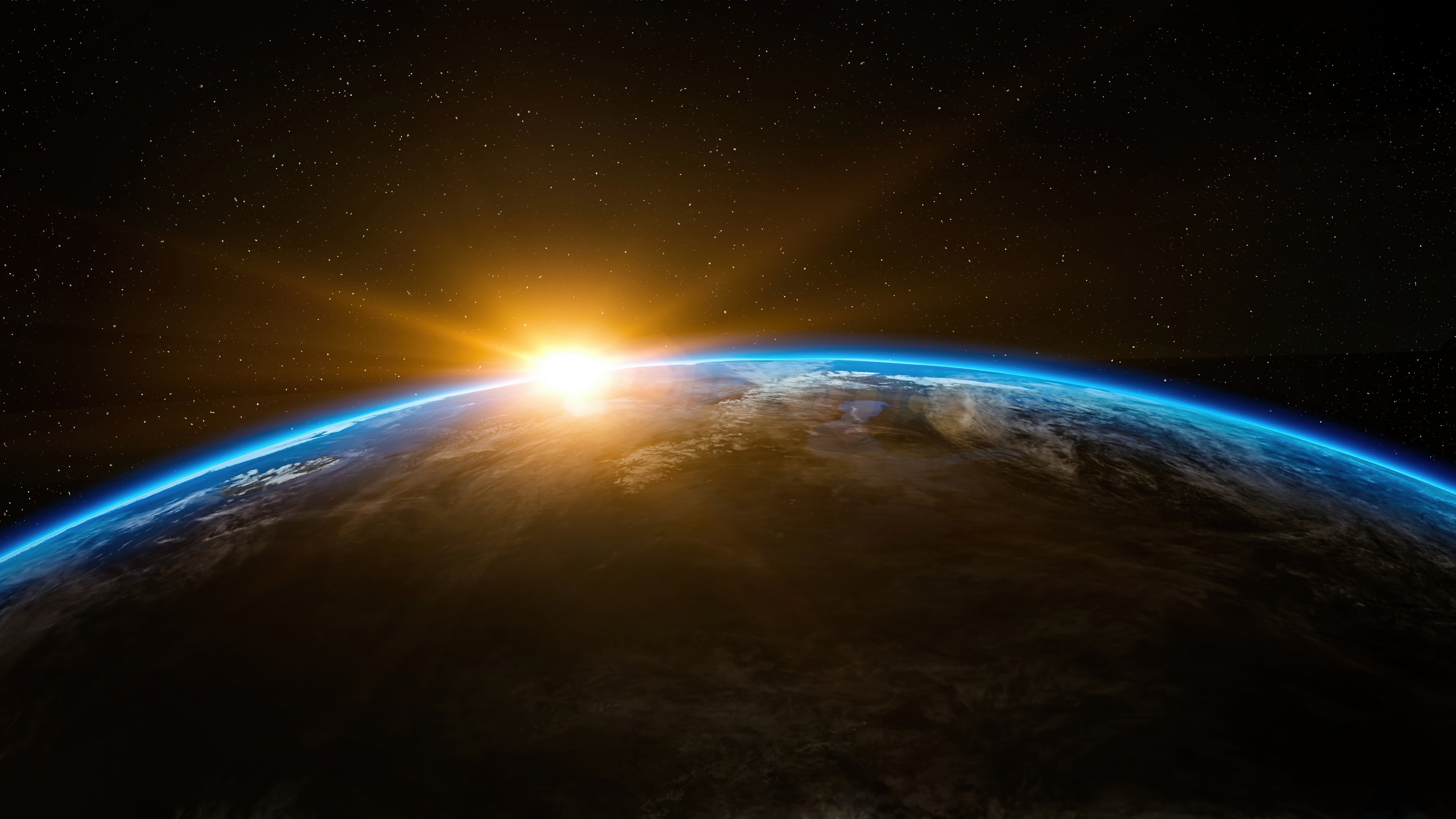 Earth Sunrise from Space 4K HD Wallpaper