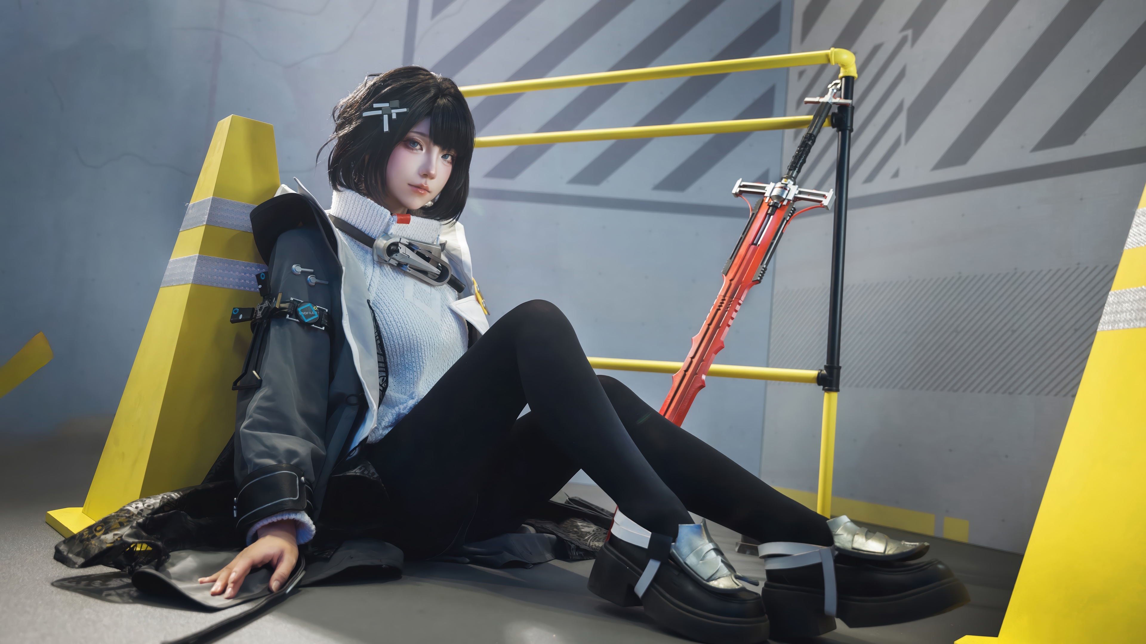 Arknights Endflied Administrator Cosplay 4K HD Wallpaper