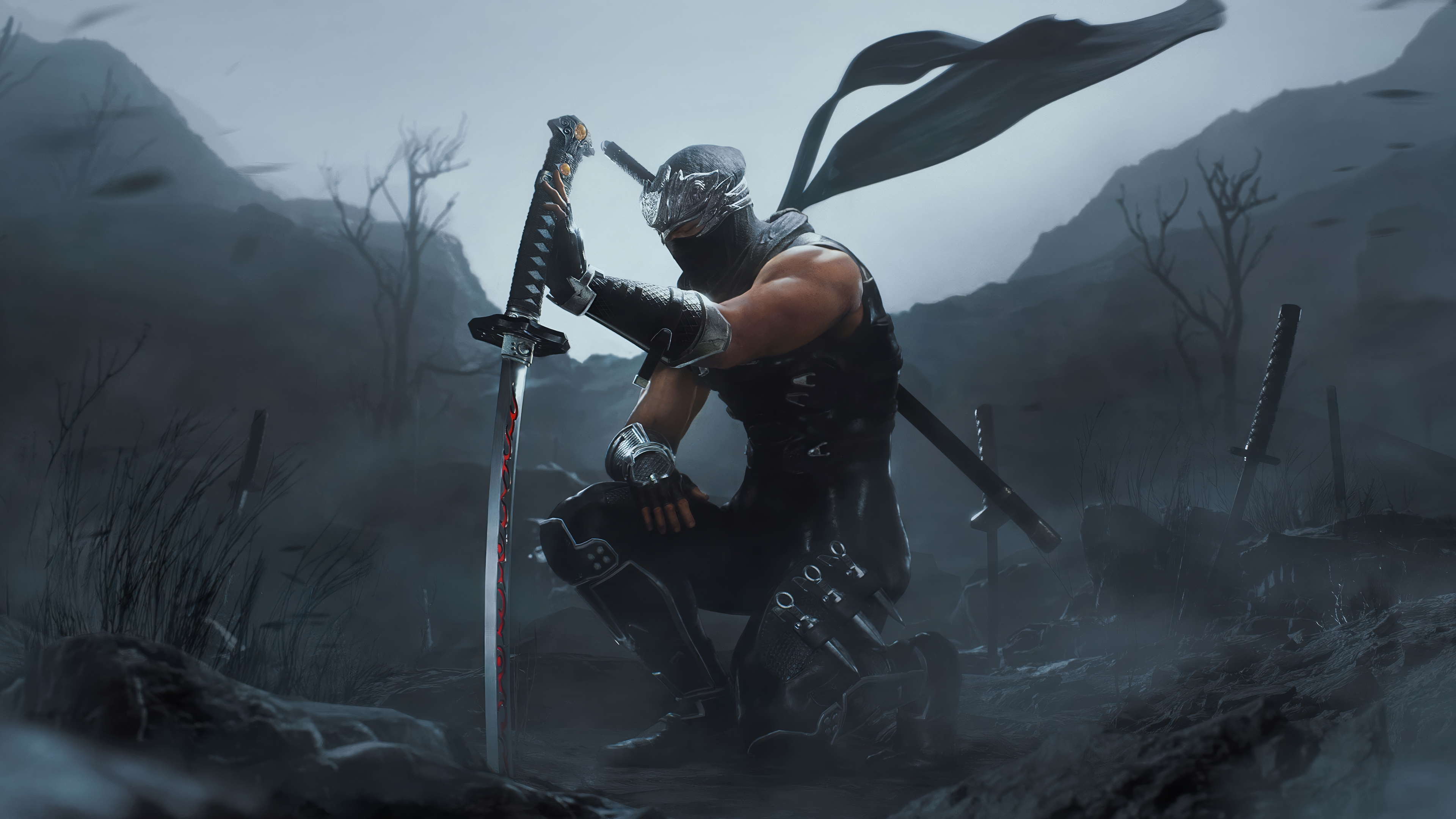 Ryu Hayabusa in NINJA GAIDEN 2 4K HD Wallpaper