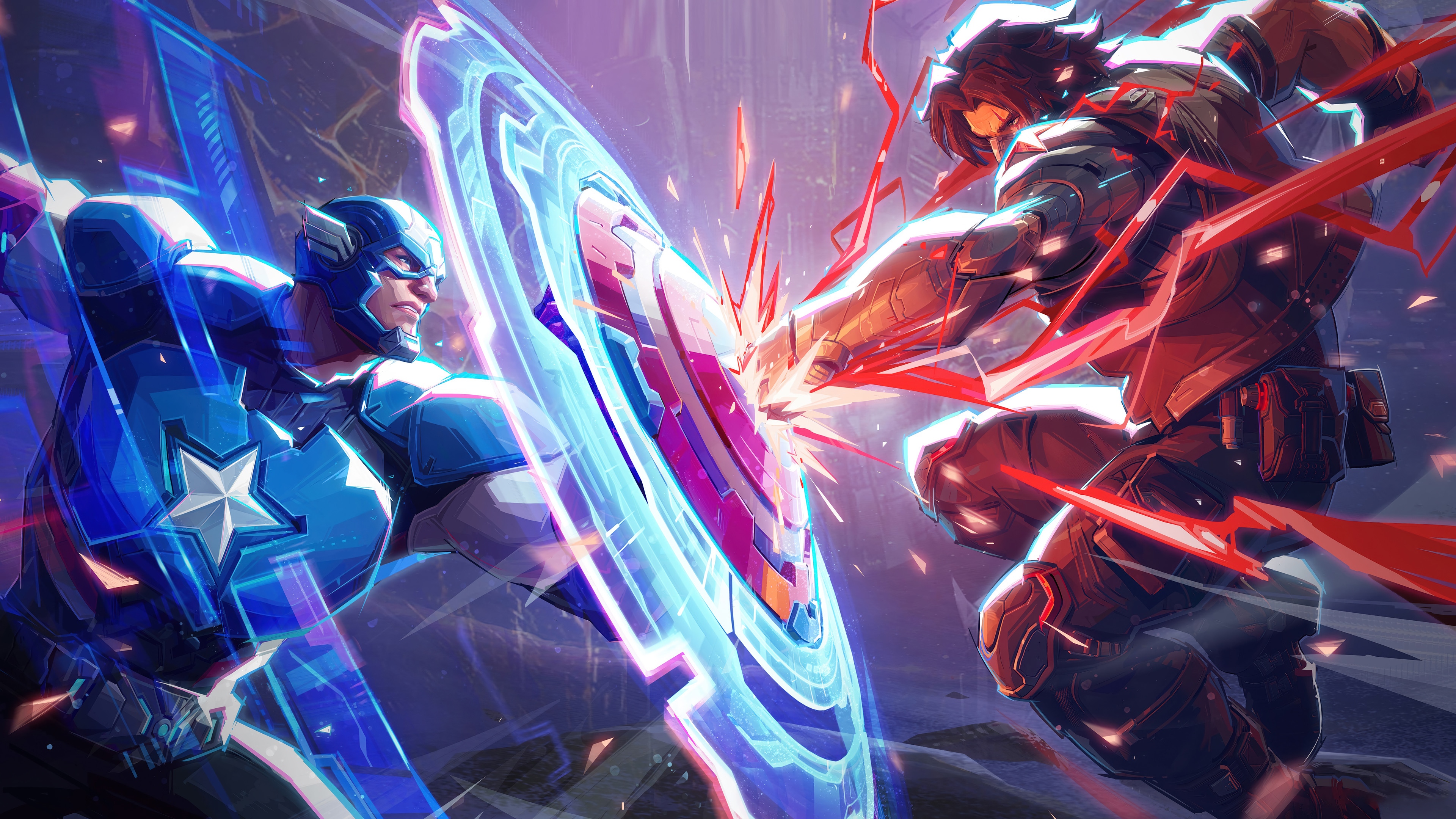 Marvel Rivals: Captain America vs. Winter Soldier 4K HD Wallpaper