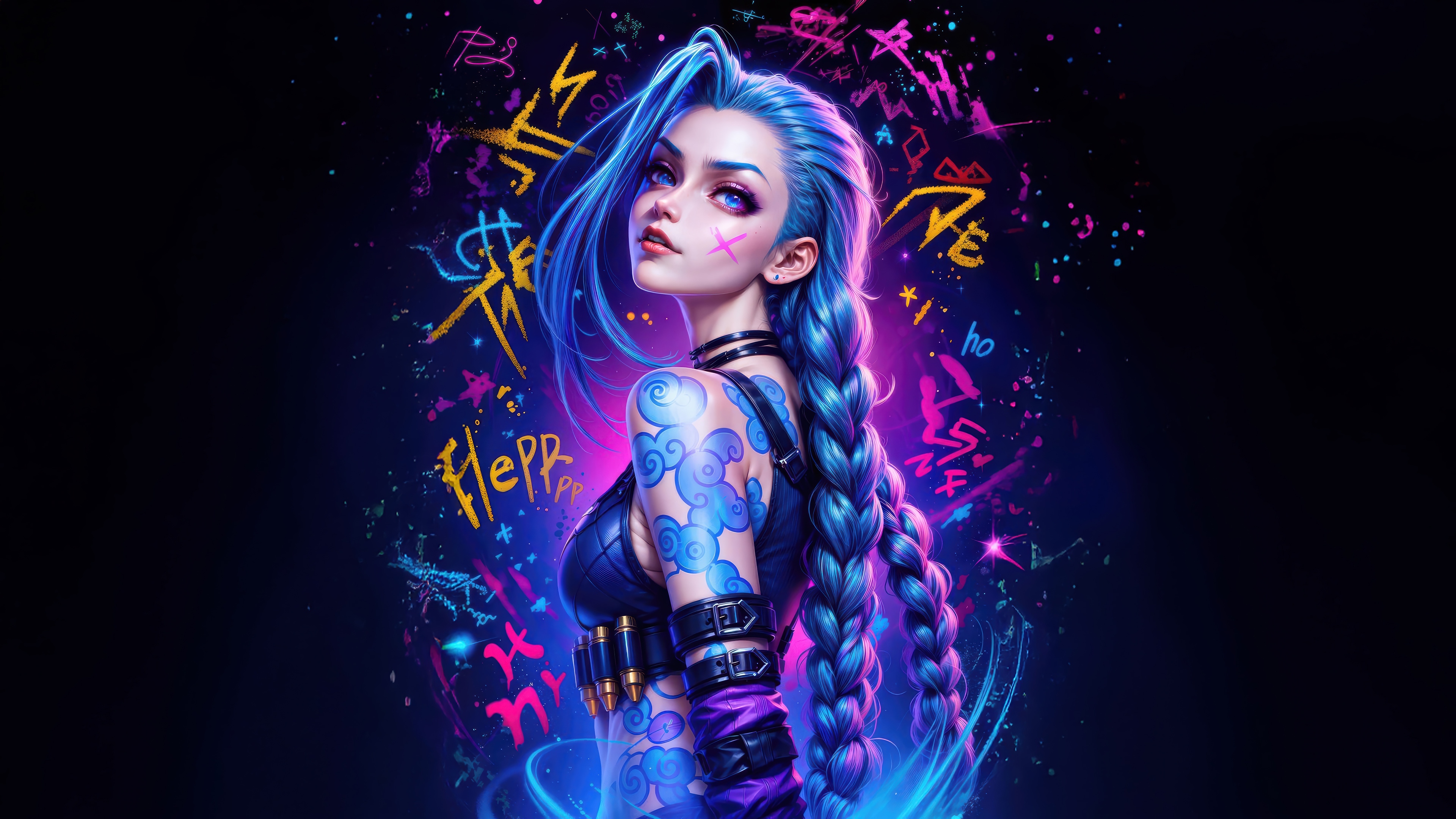 Jinx from League of Legends in 4K HD Wallpaper