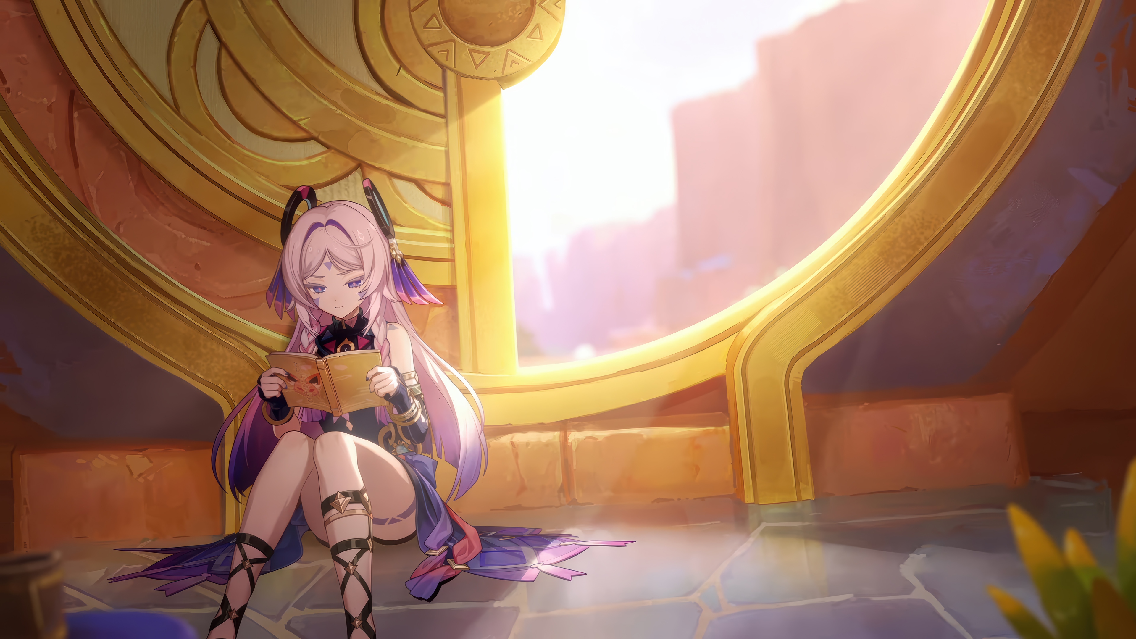 Citlali from Genshin Impact reading a book HD Wallpaper