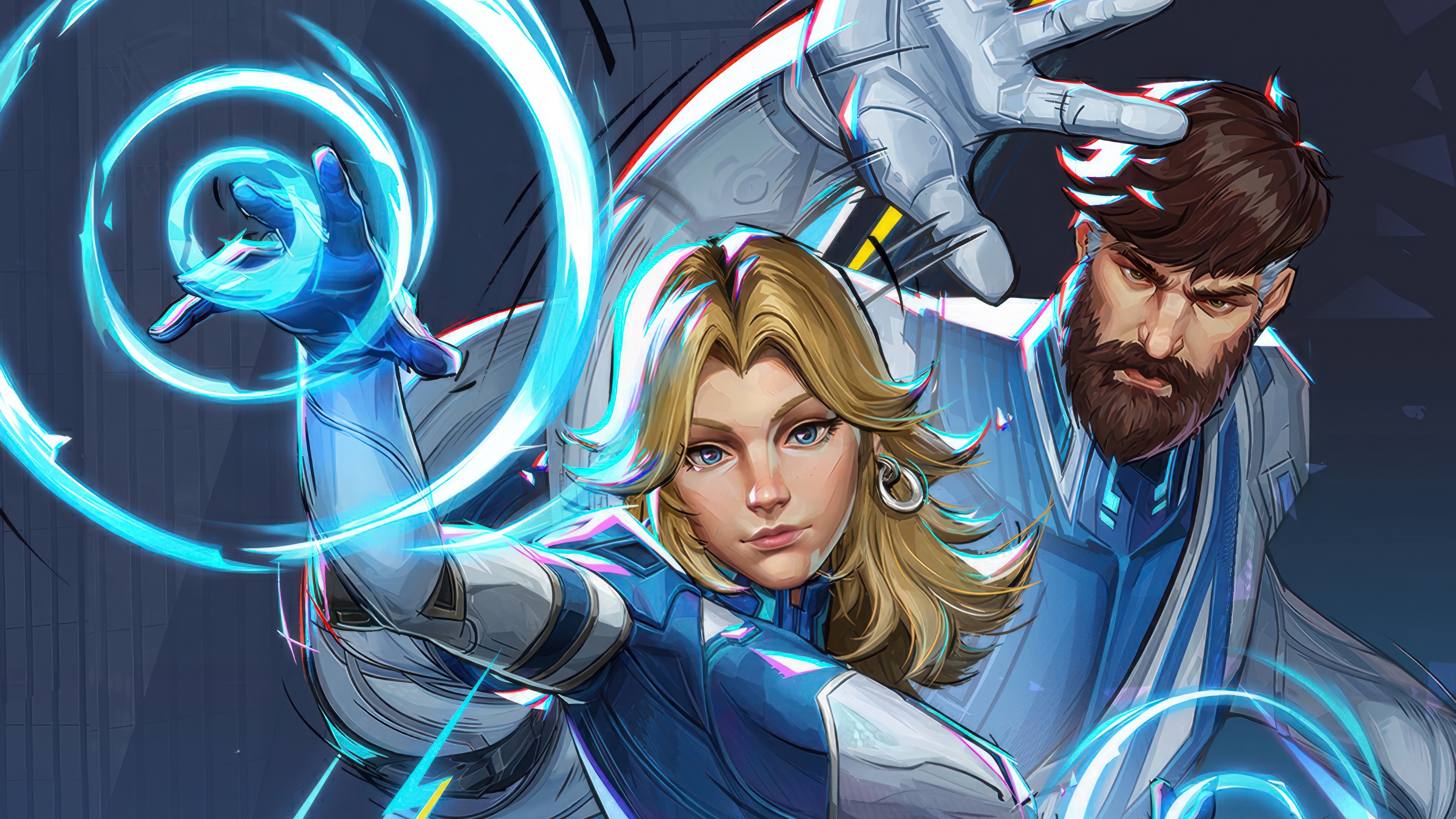 Marvel Rivals Invisible Woman and Mister Fantastic 4K HD Wallpaper