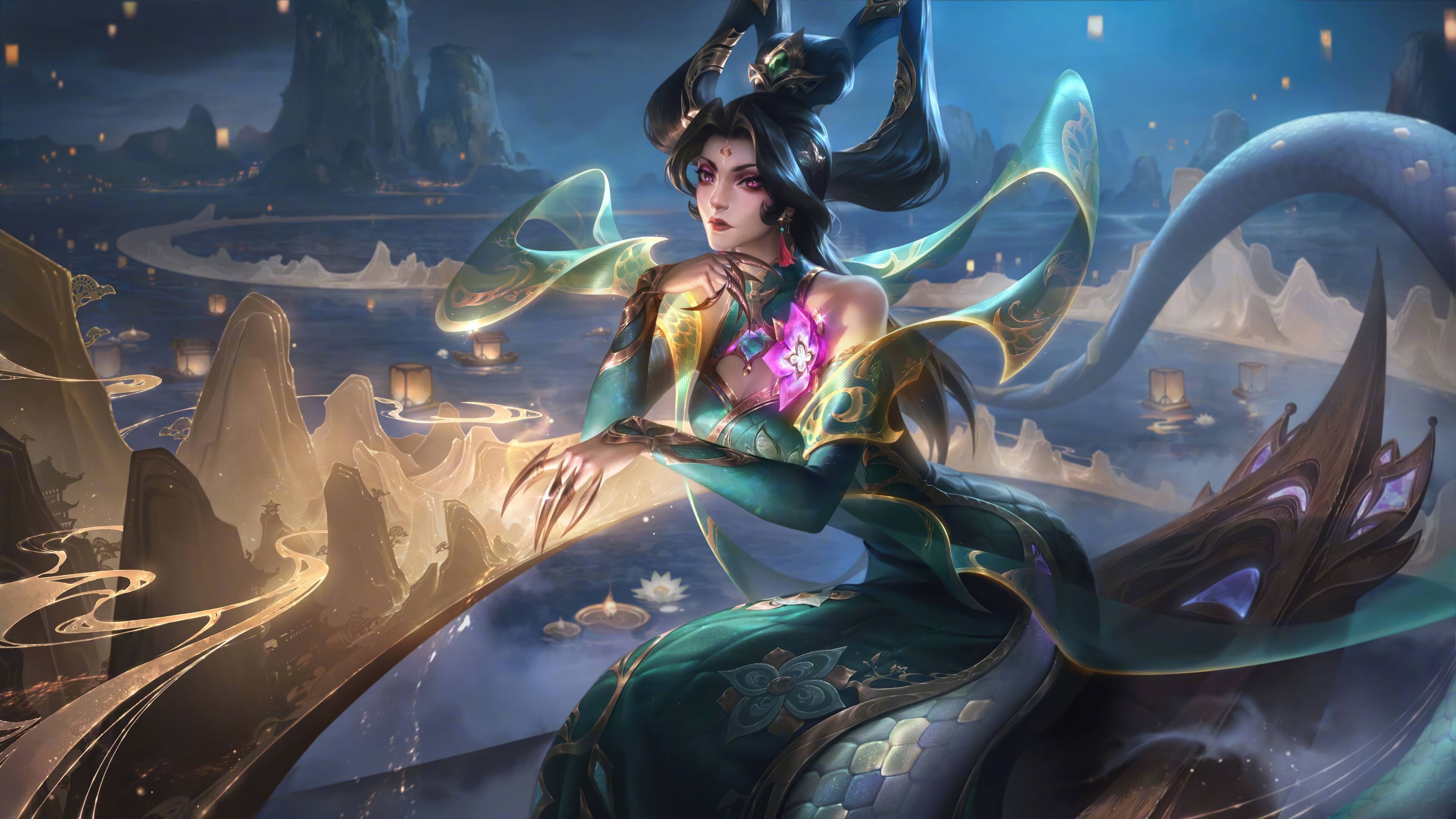 Mythmaker Cassiopeia Splash Art 4K HD Wallpaper