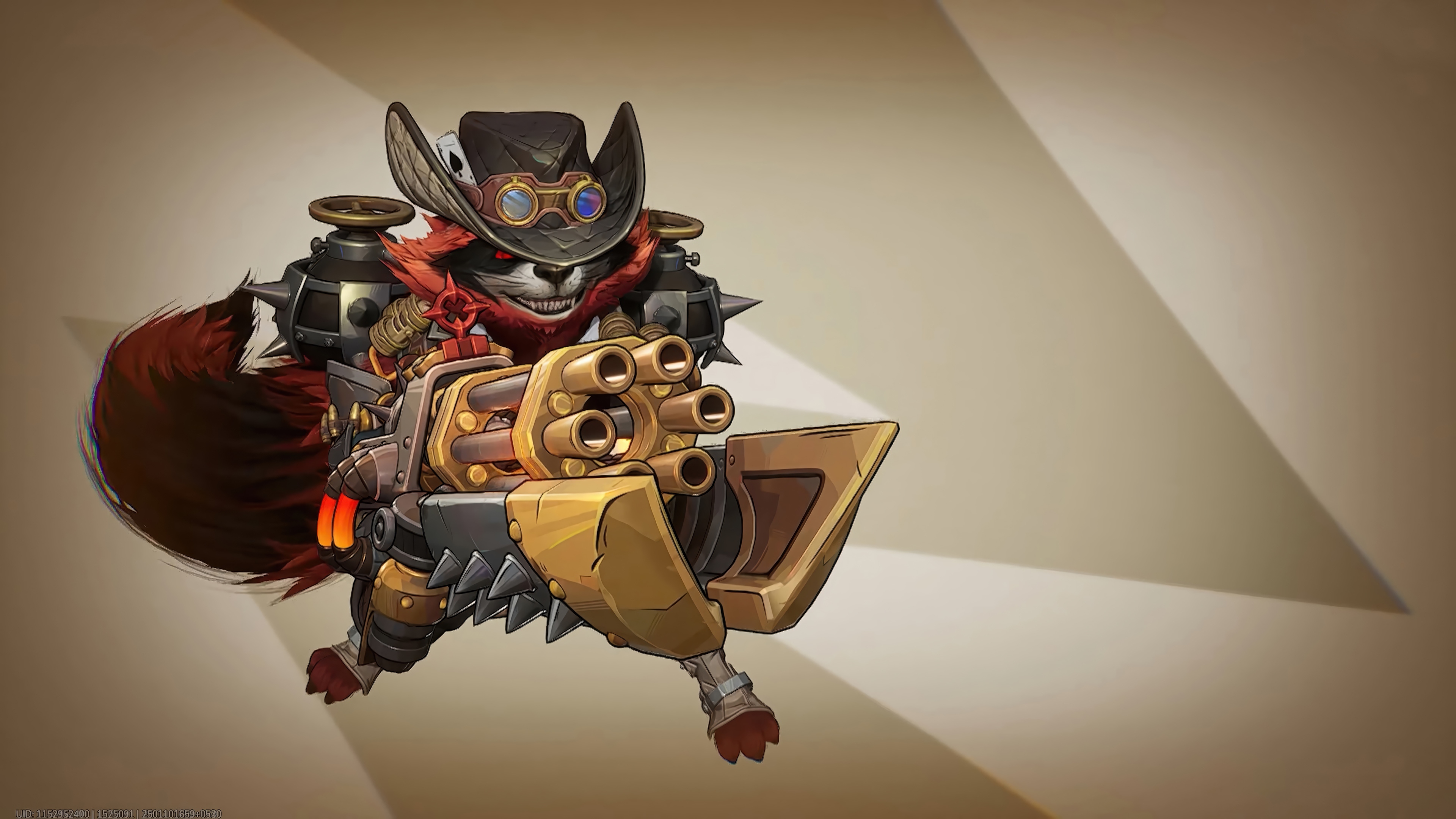 Rocket Raccoon with Gatling Gun in Marvel Rivals 4K HD Wallpaper