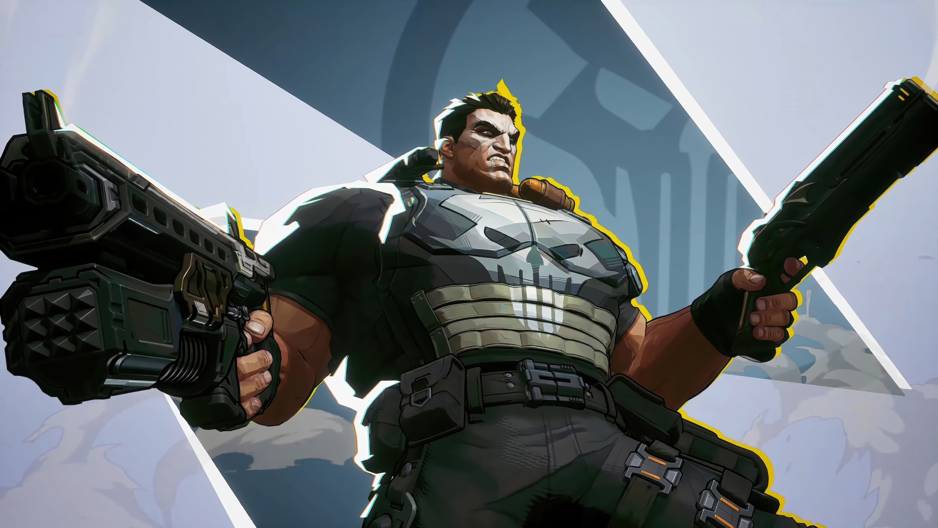 Punisher with Guns in Marvel Rivals 4K HD Wallpaper