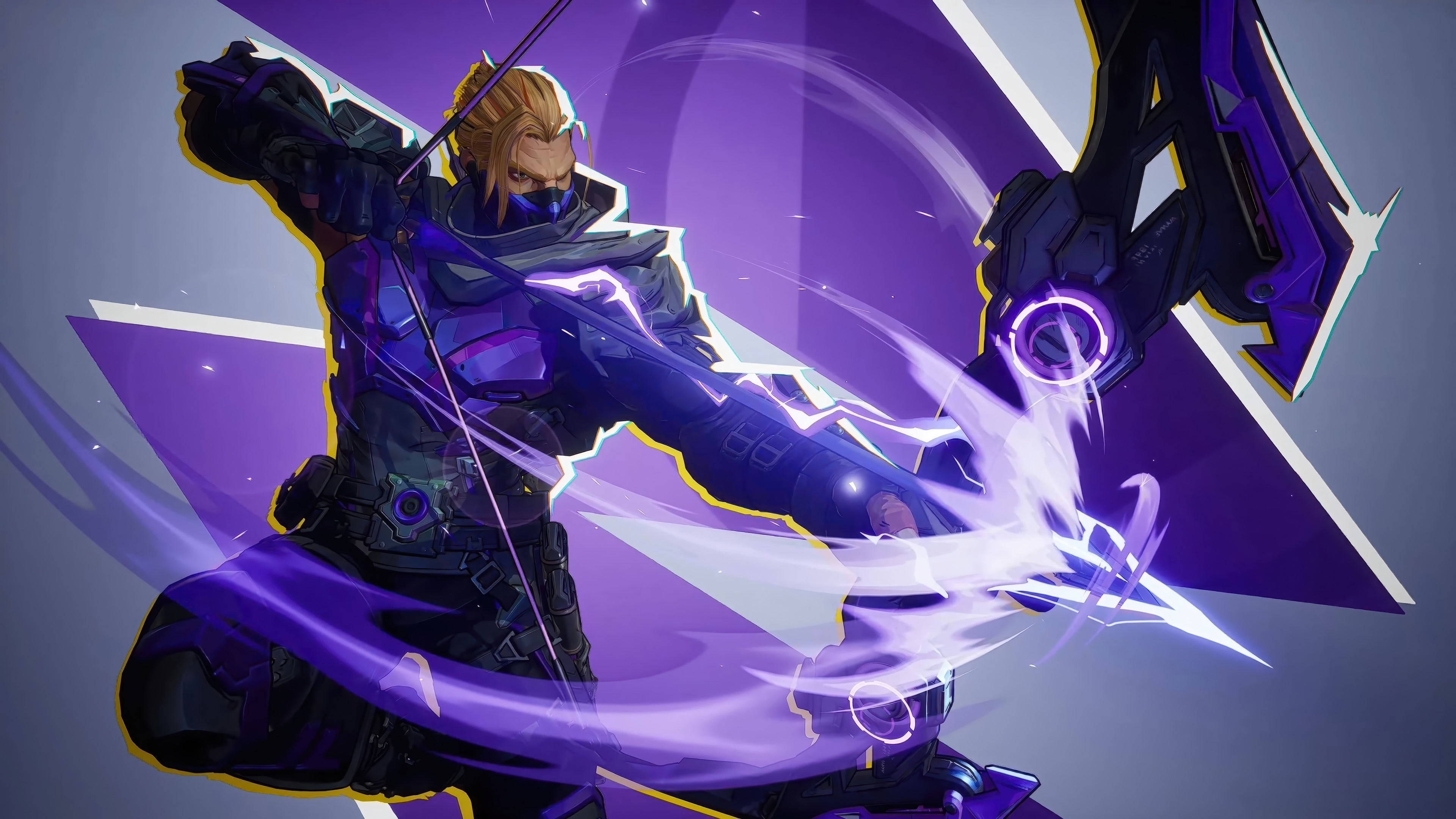 Hawkeye from Marvel Rivals aiming a bow HD Wallpaper
