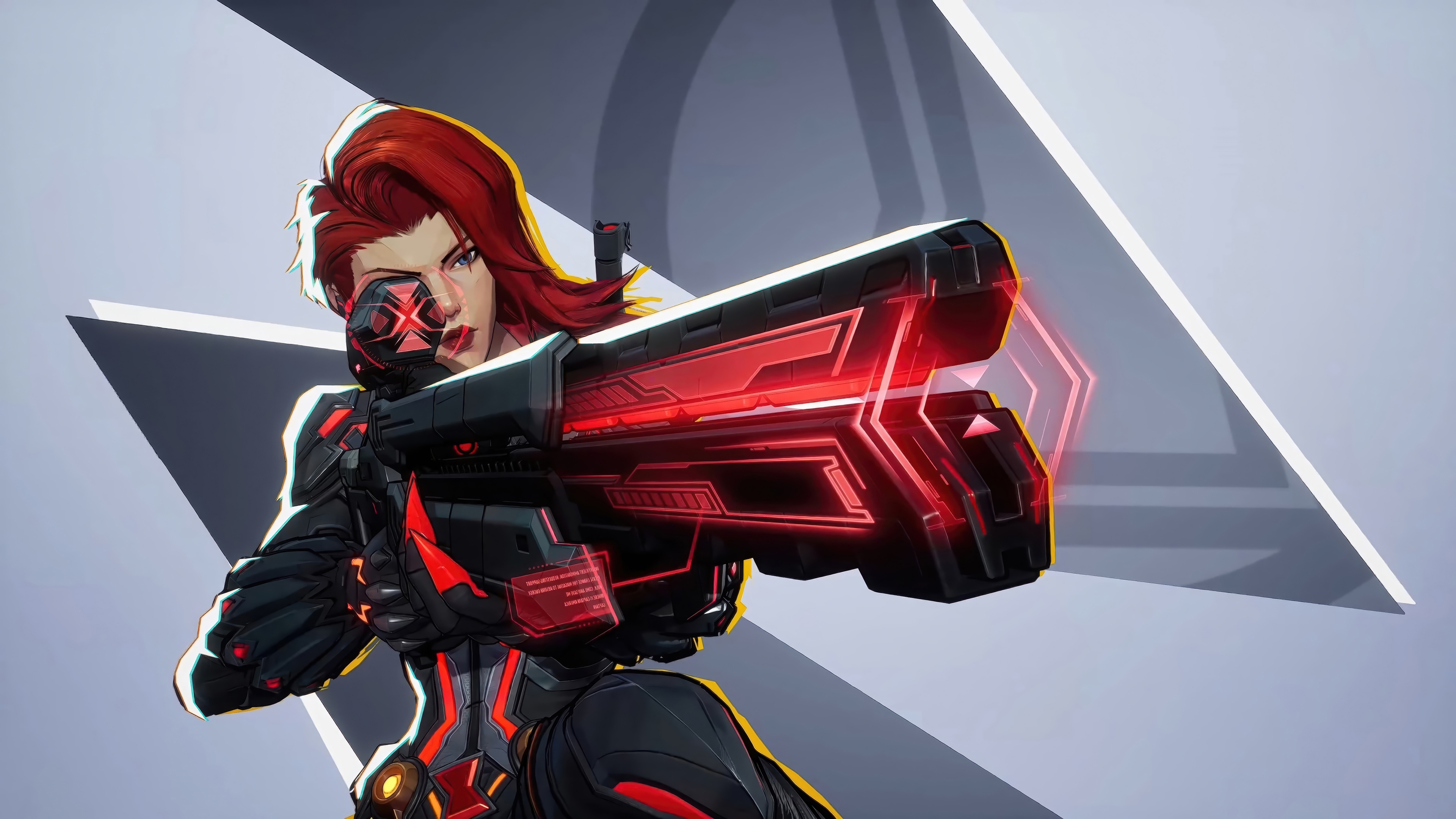 Black Widow with a large weapon in Marvel Rivals 4K HD Wallpaper