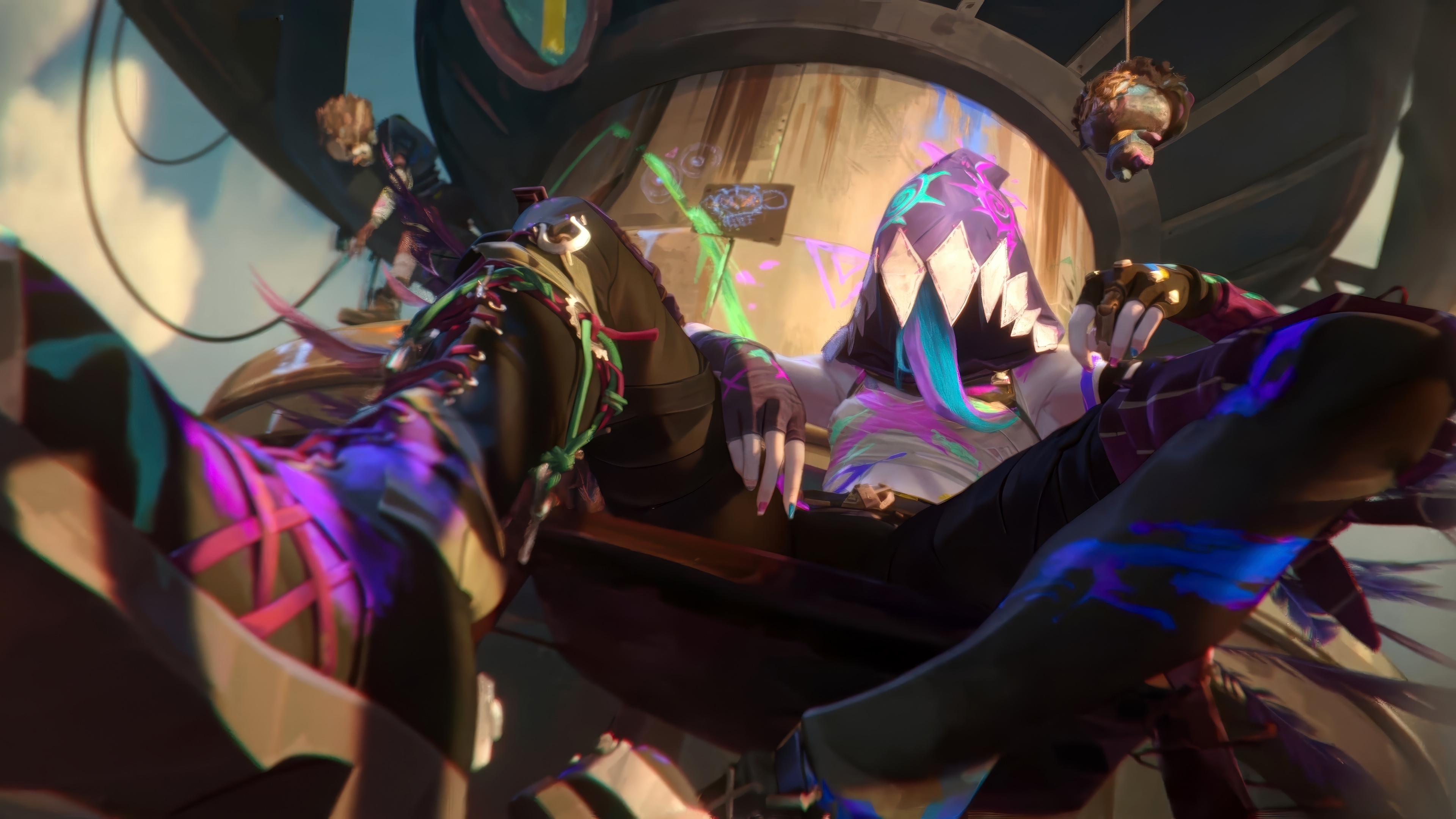 Jinx and allies in Arcane 4K HD Wallpaper