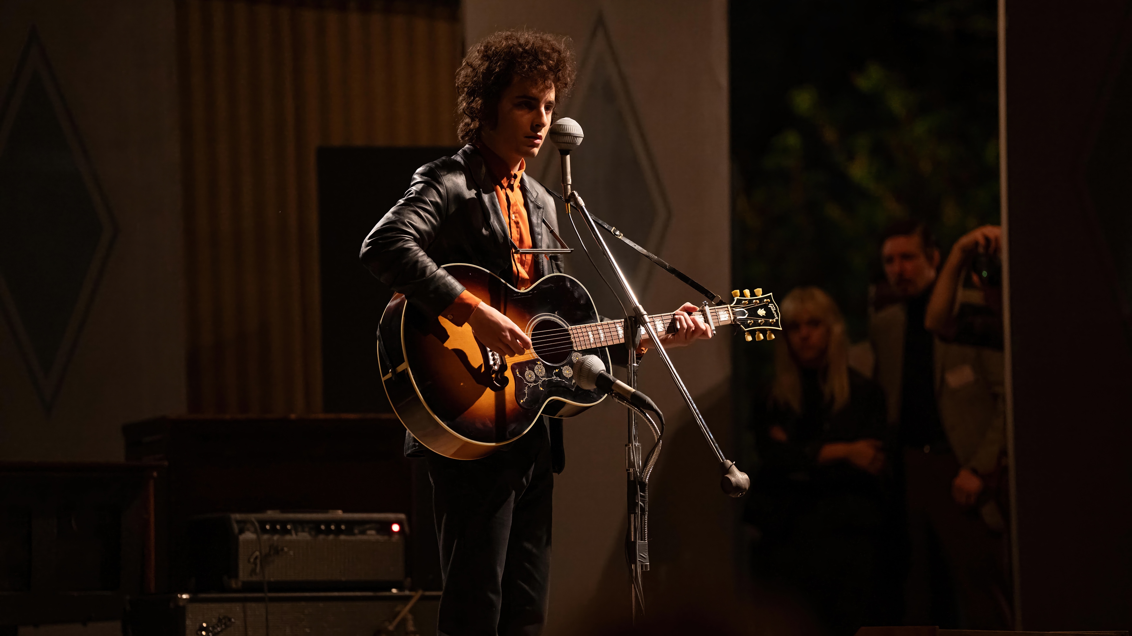 Timothee Chalamet as Bob Dylan in A Complete Unknown 4K HD Wallpaper