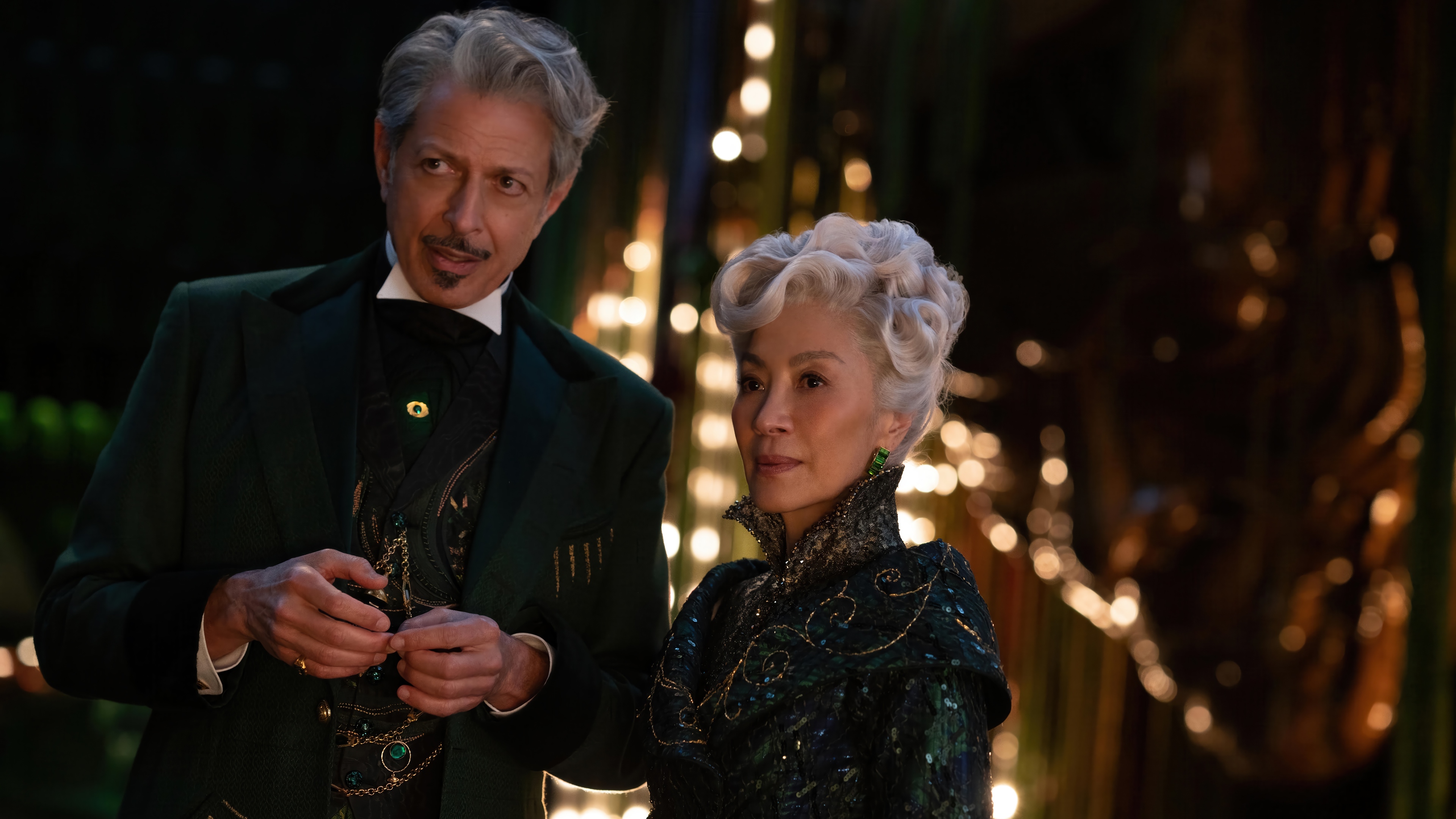 Jeff Goldblum and Michelle Yeoh in Wicked 4K HD Wallpaper