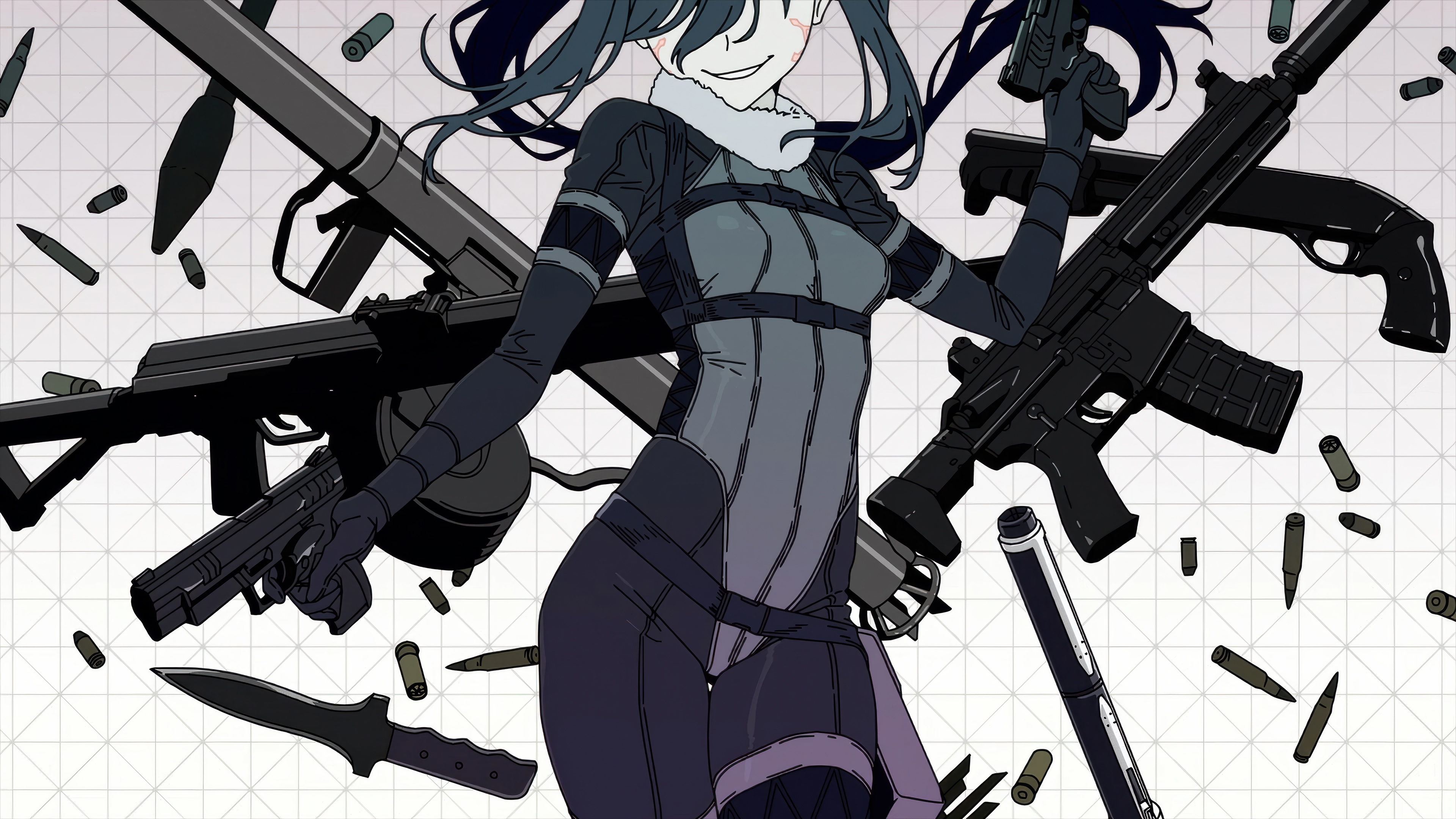 Pitohui with guns and bullets 4K HD Wallpaper
