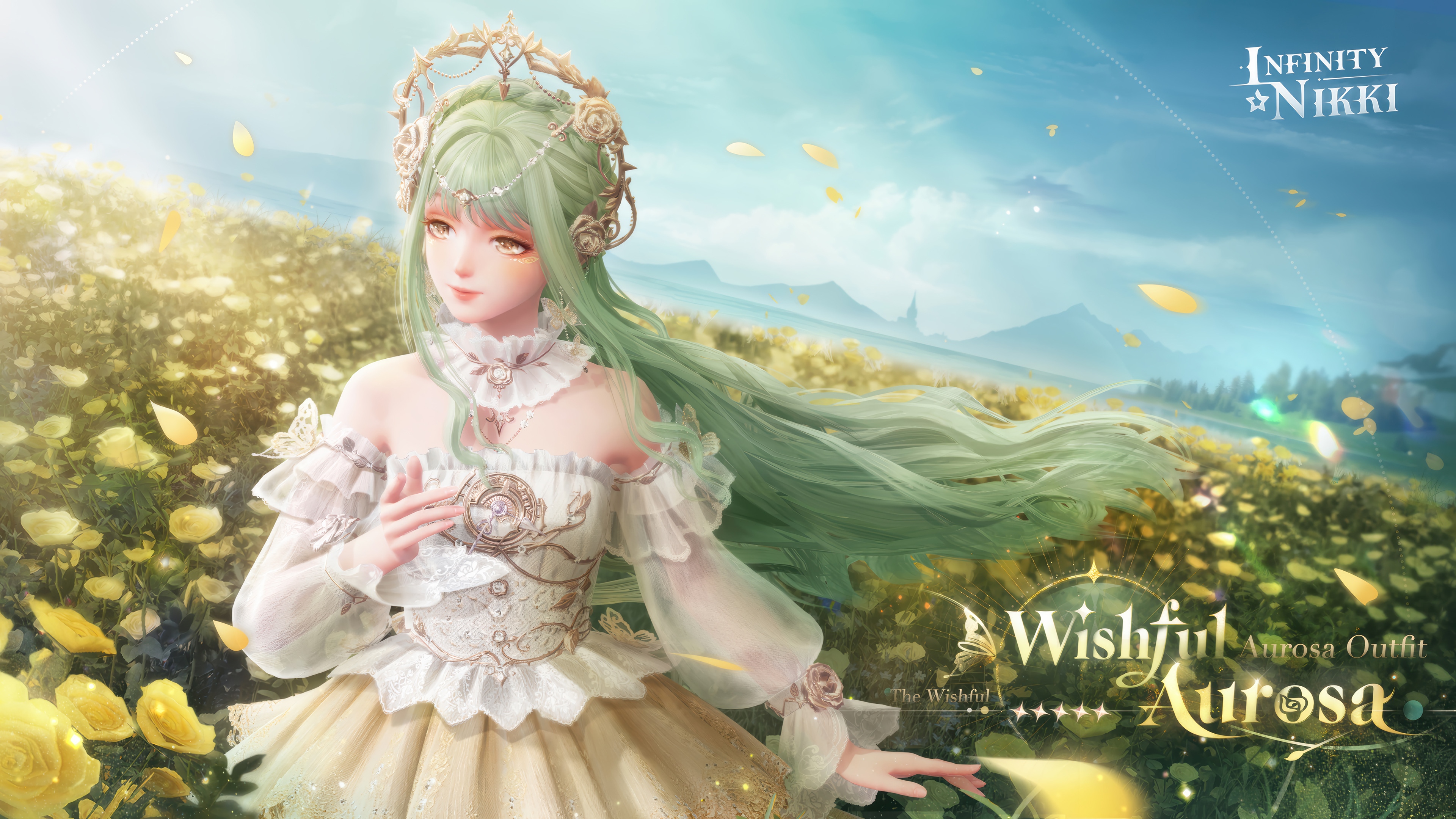 Infinity Nikki Wishful Aurosa Outfit HD Wallpaper