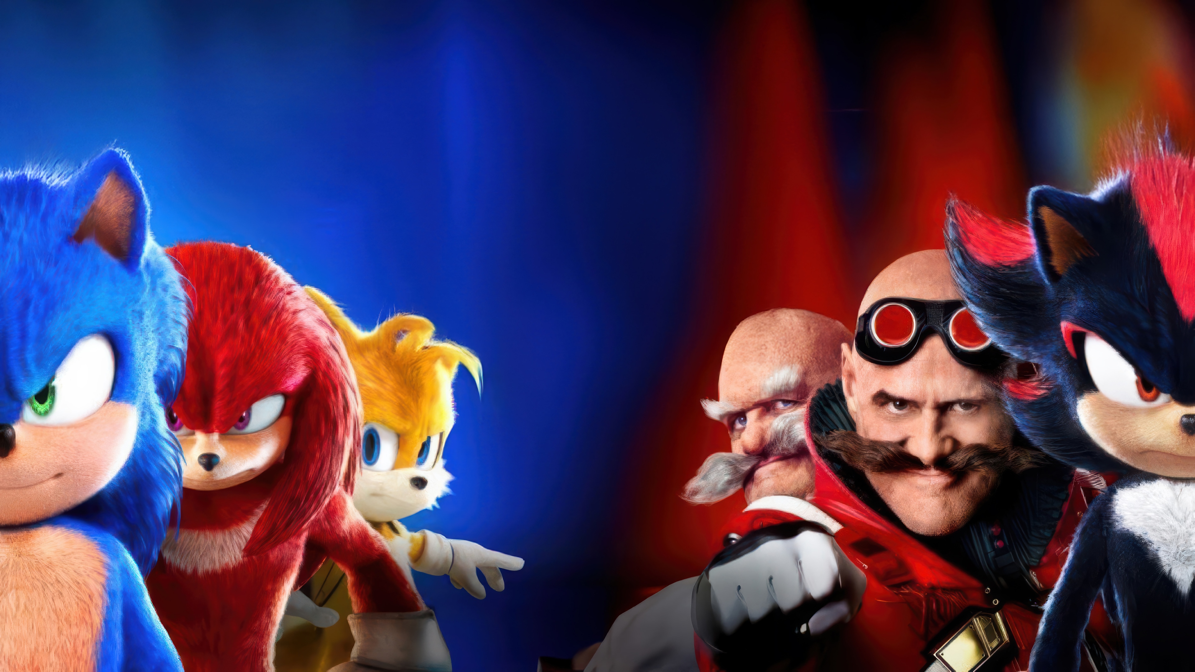 Sonic the Hedgehog 2 characters facing off HD Wallpaper