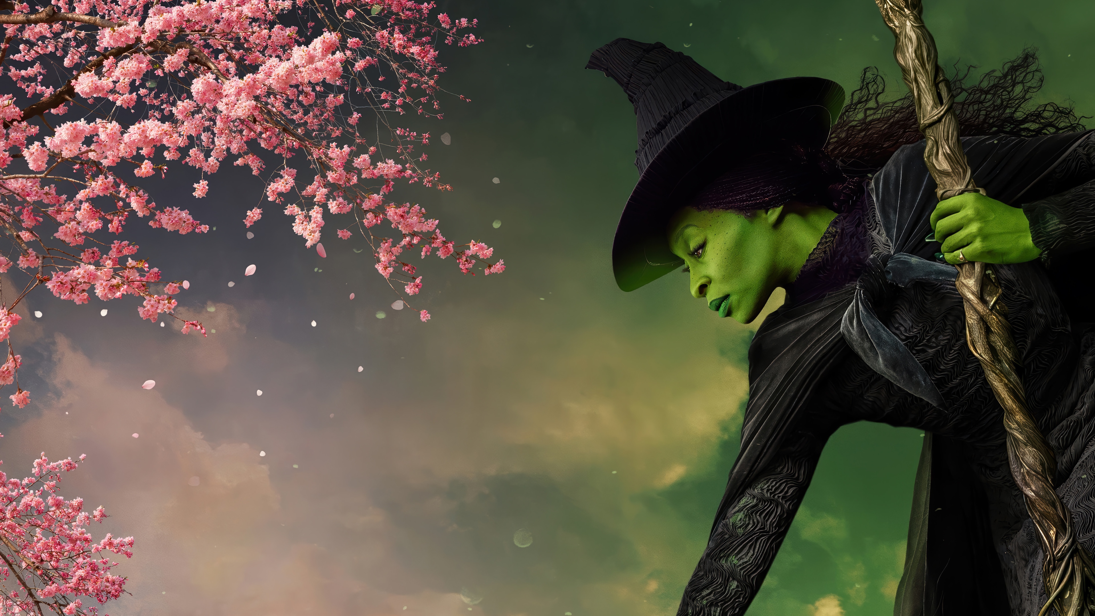 Wicked: Cynthia Erivo as Elphaba in 4K HD Wallpaper