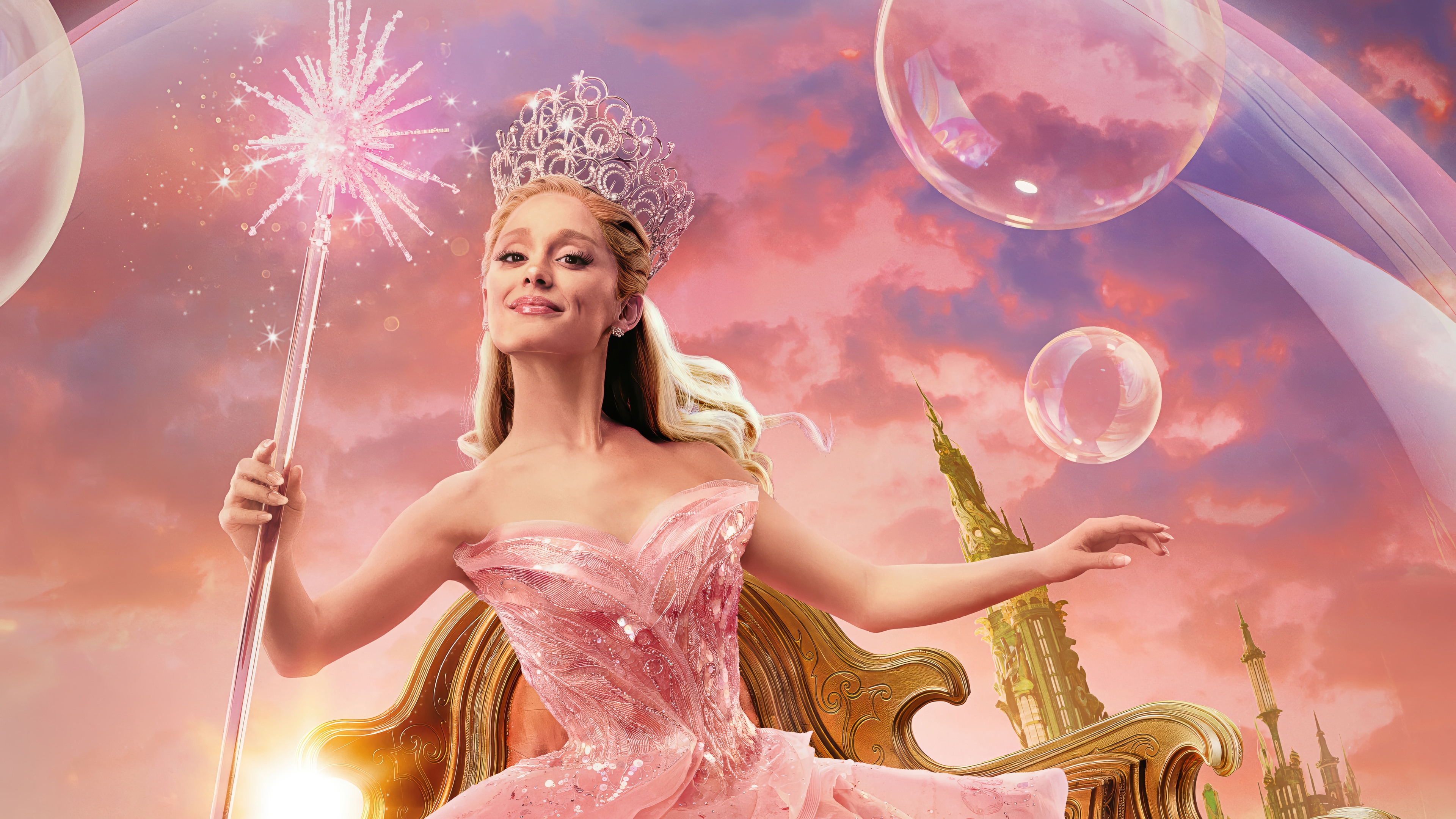 Galinda from Wicked with a wand and crown HD Wallpaper