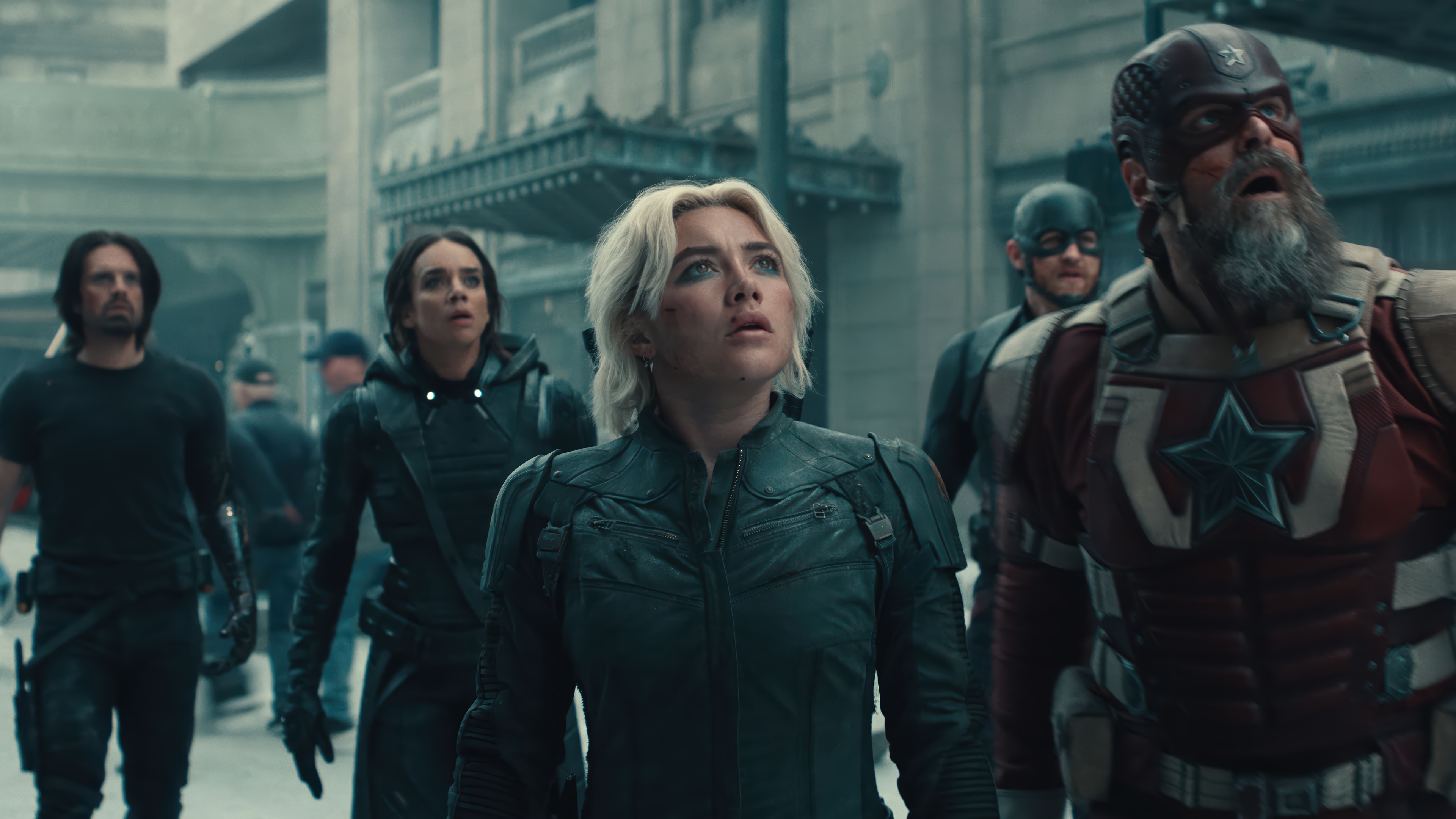 Yelena Belova, Bucky Barnes, Red Guardian, and Sentry in 4K HD Wallpaper