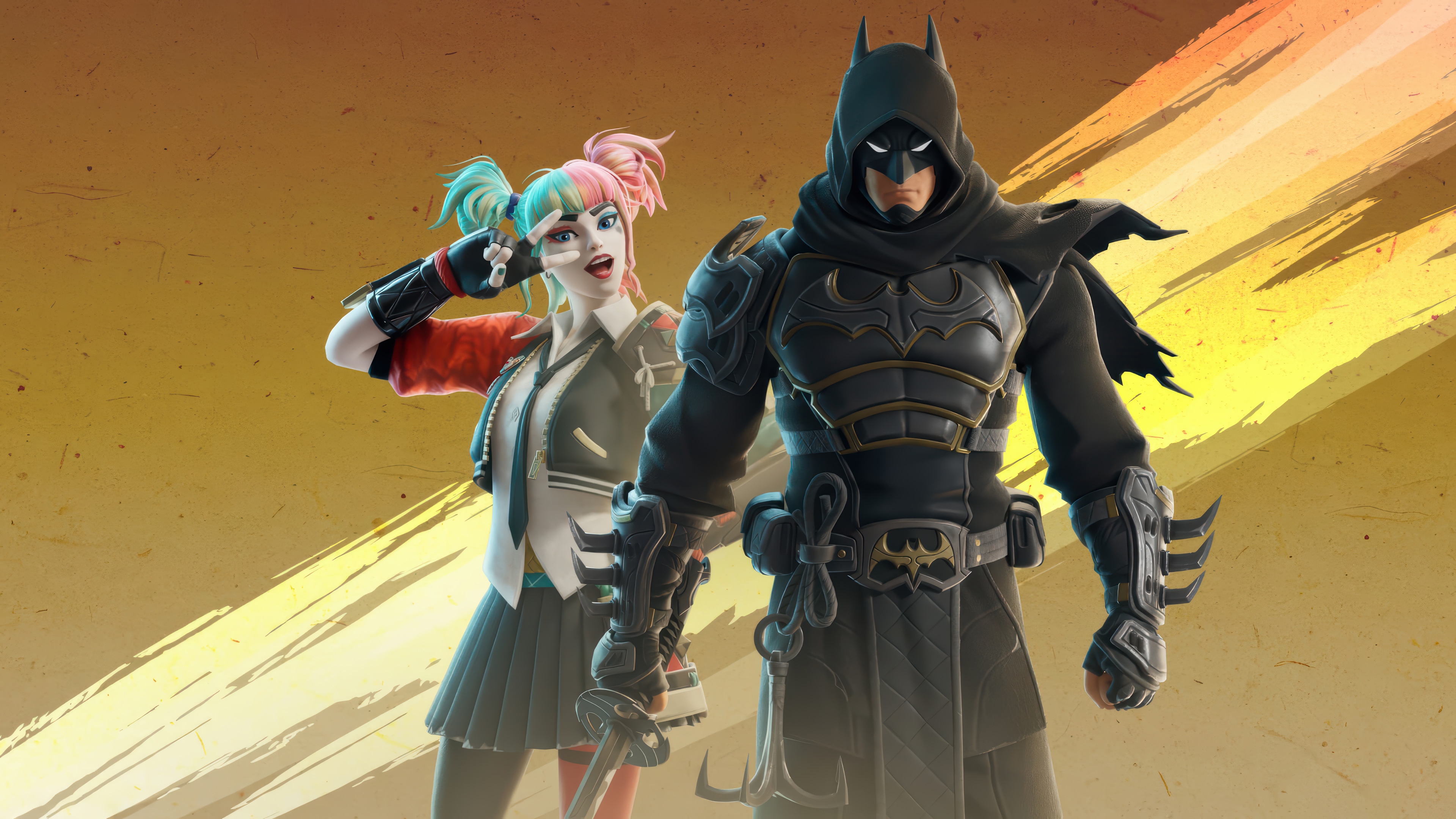 Fortnite Batman and Harley Quinn 4K HD Wallpaper