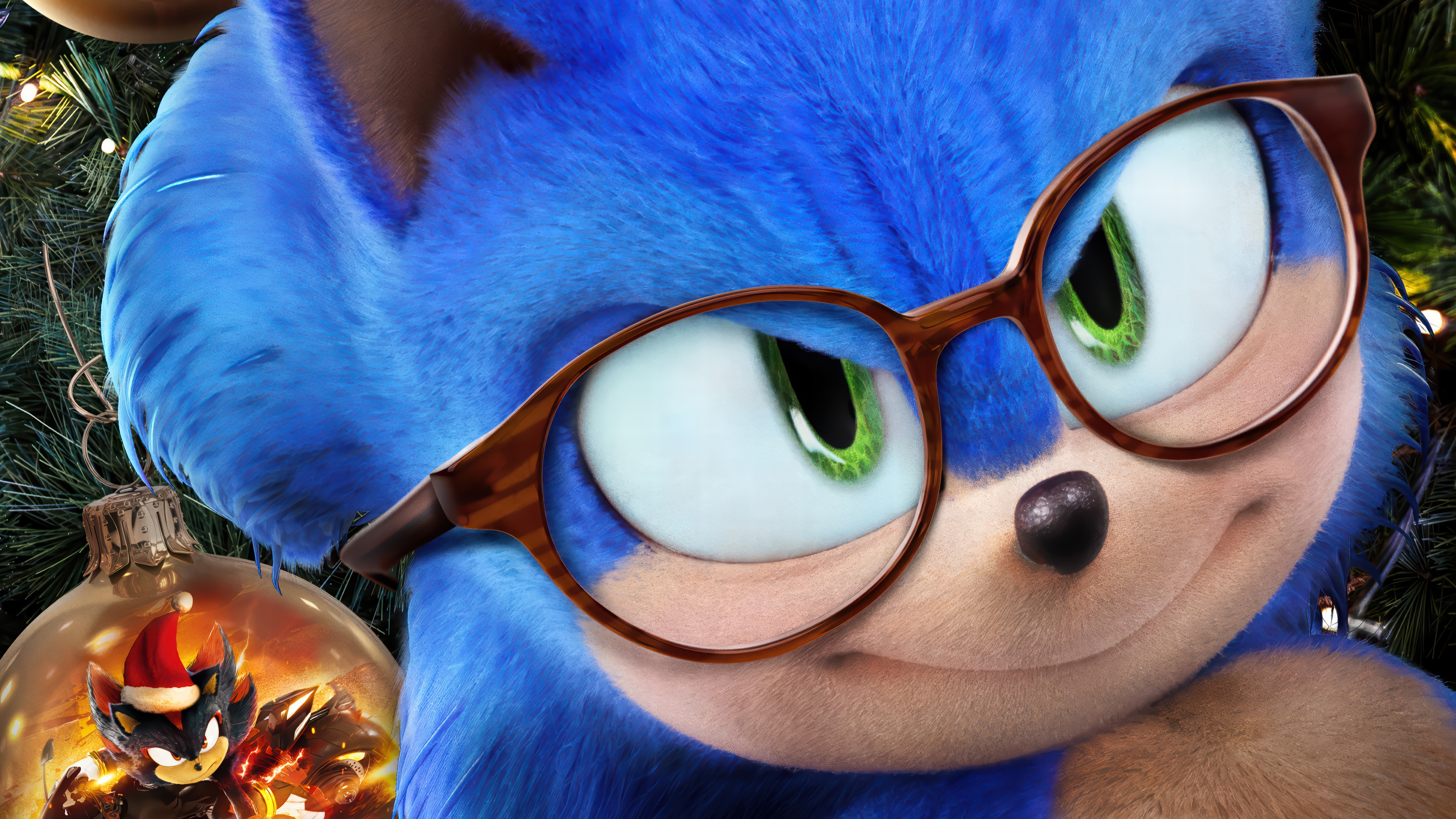 Sonic the Hedgehog 3 Christmas 4K HD Wallpaper
