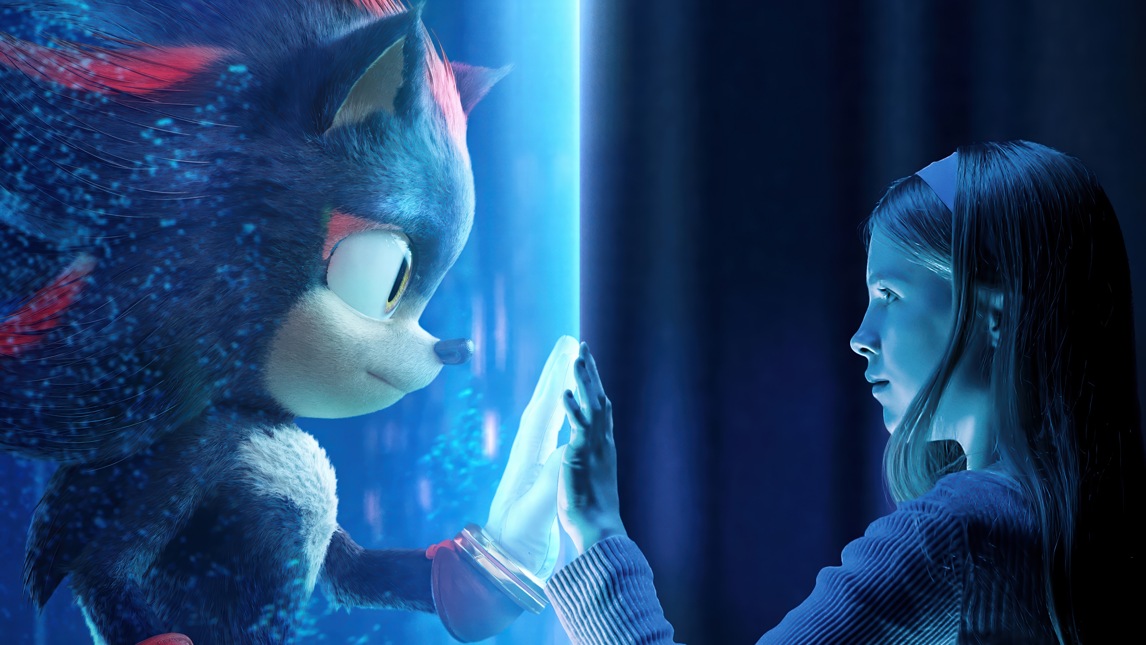 Shadow the Hedgehog and a girl in 4K HD Wallpaper