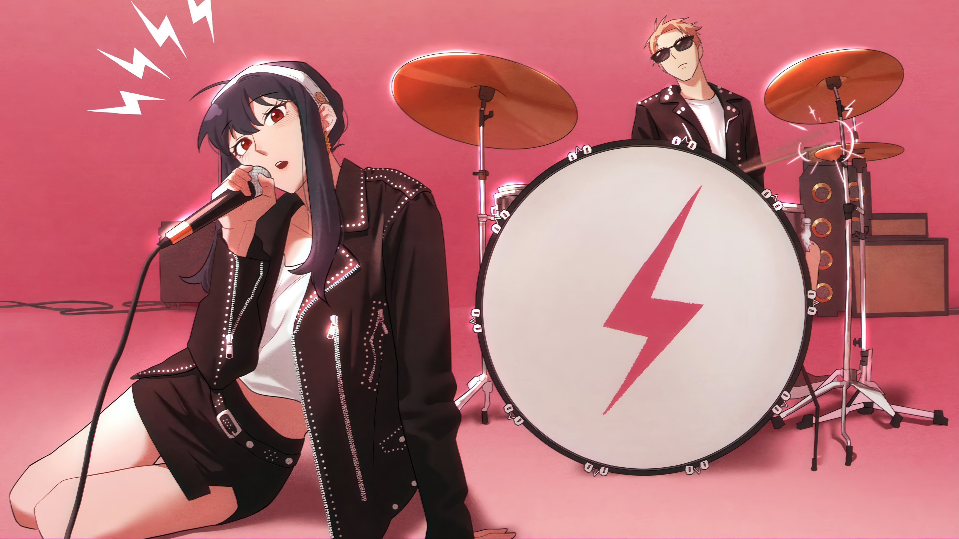 Spy x Family Yor and Loid as a Rock Band 4K HD Wallpaper