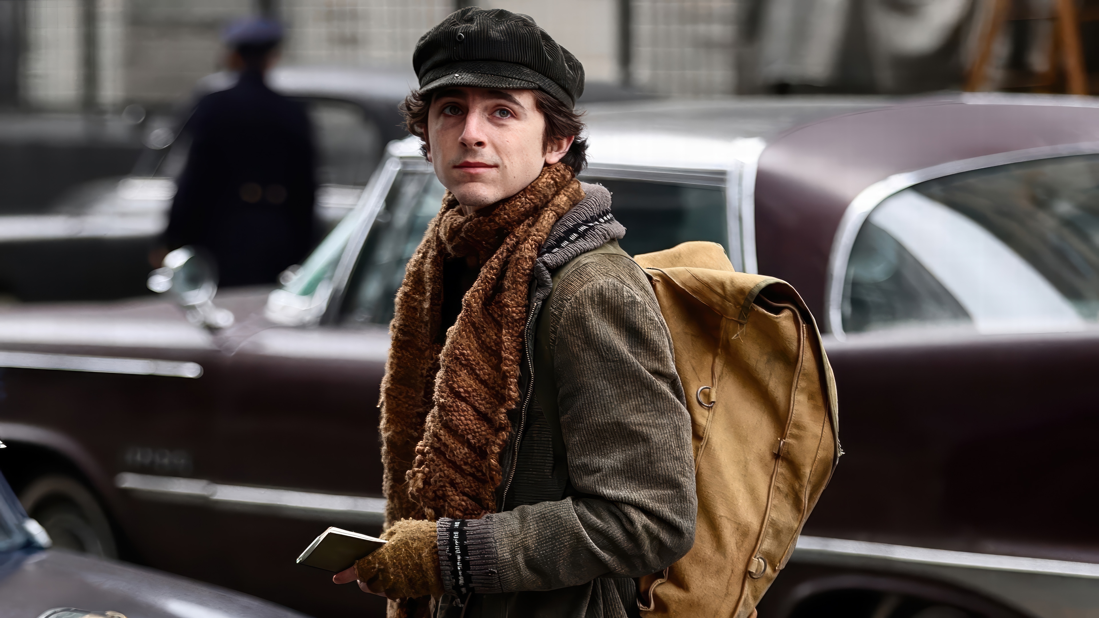 Timothee Chalamet in A Complete Unknown 4K HD Wallpaper