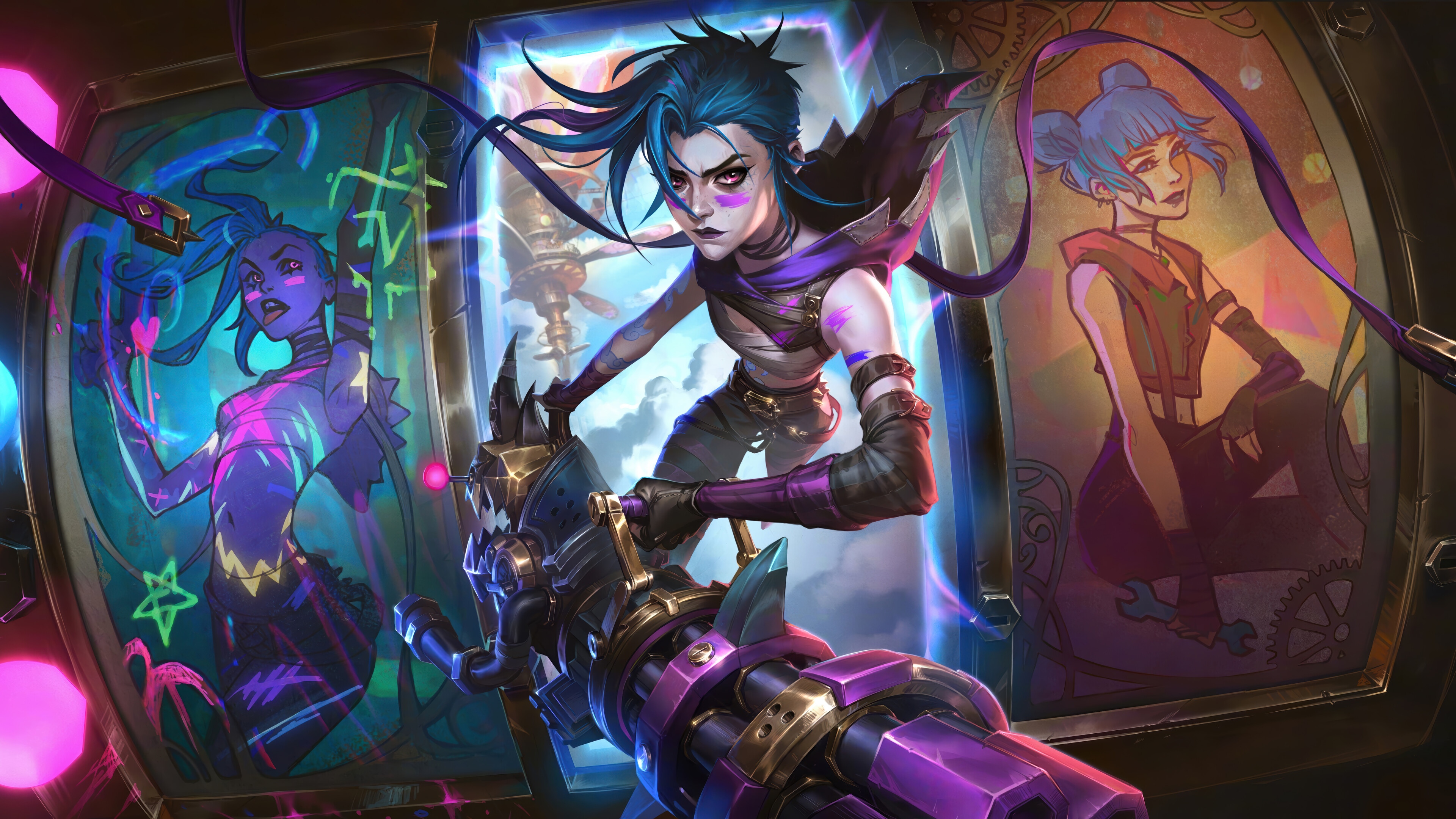 Jinx from League of Legends and Arcane 4K HD Wallpaper