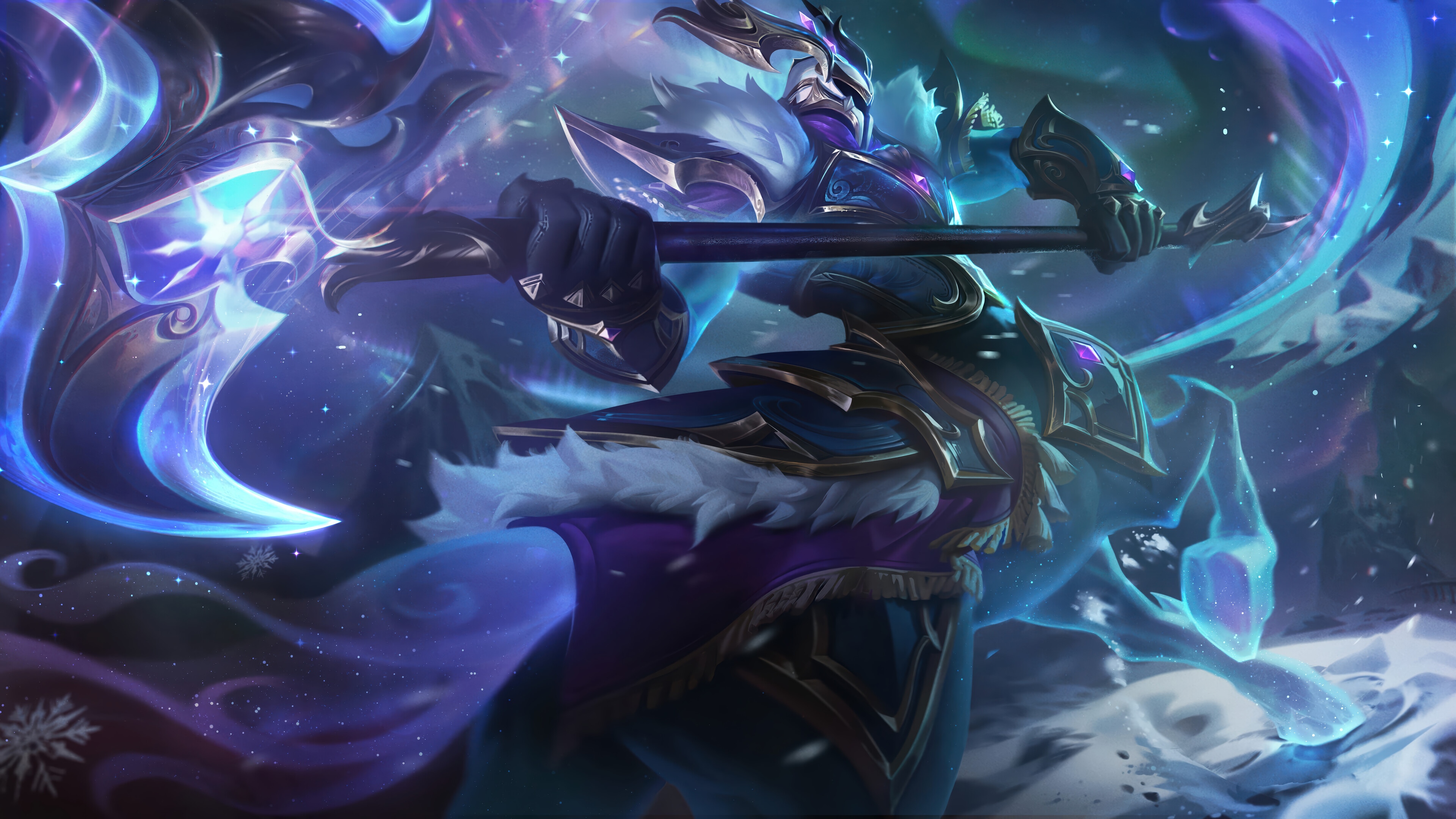Winterblessed Hecarim League of Legends Splash Art 4K HD Wallpaper