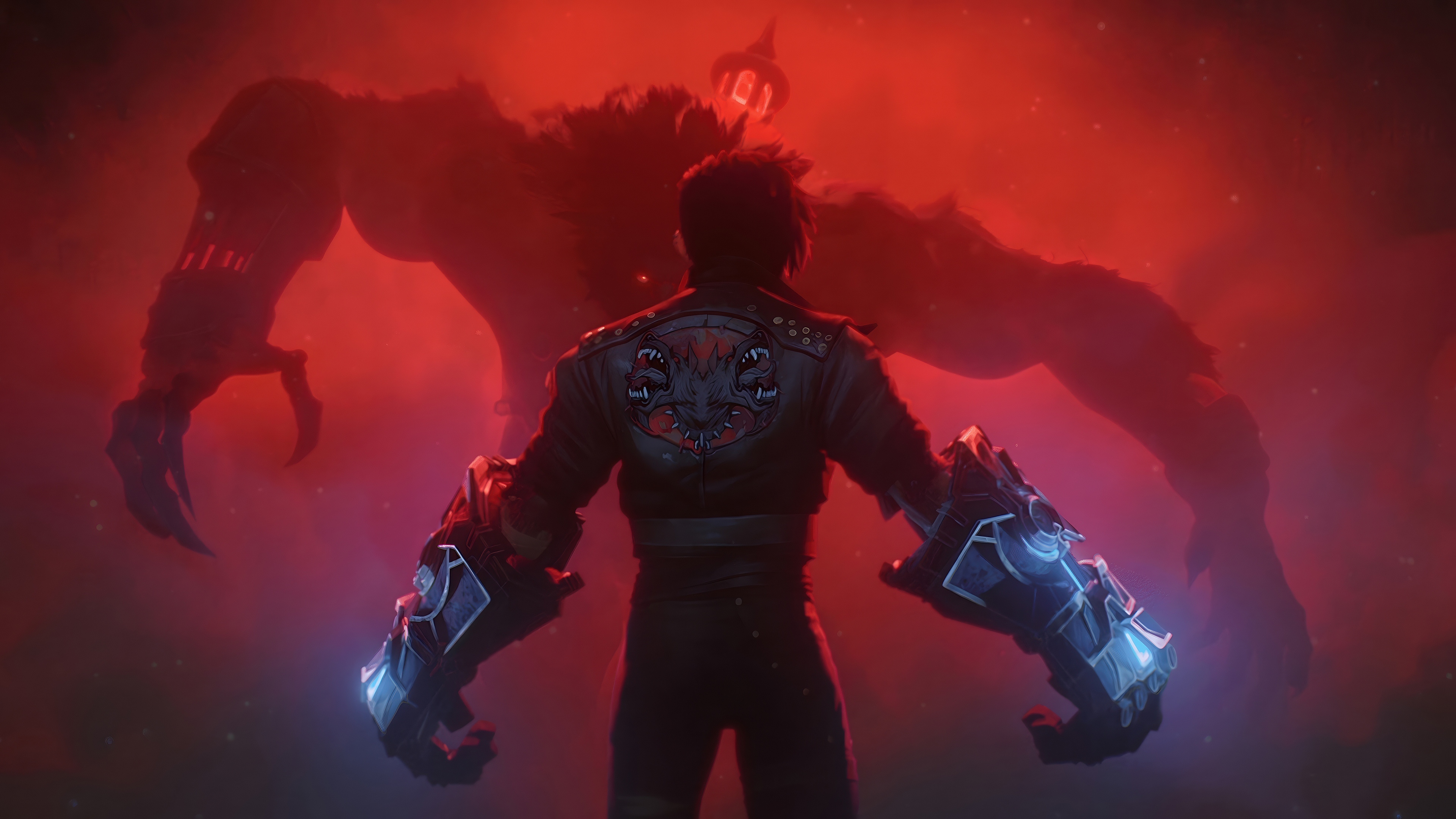 Vi and a monster in Arcane 4K HD Wallpaper
