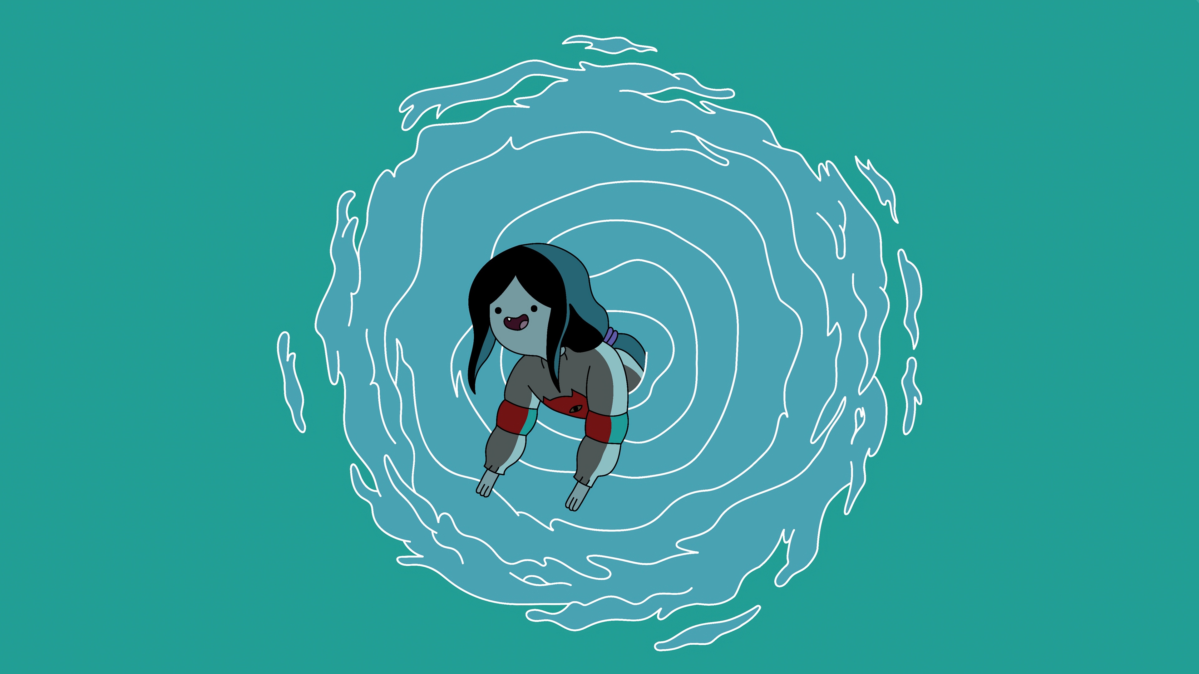 Marceline in a water vortex HD Wallpaper