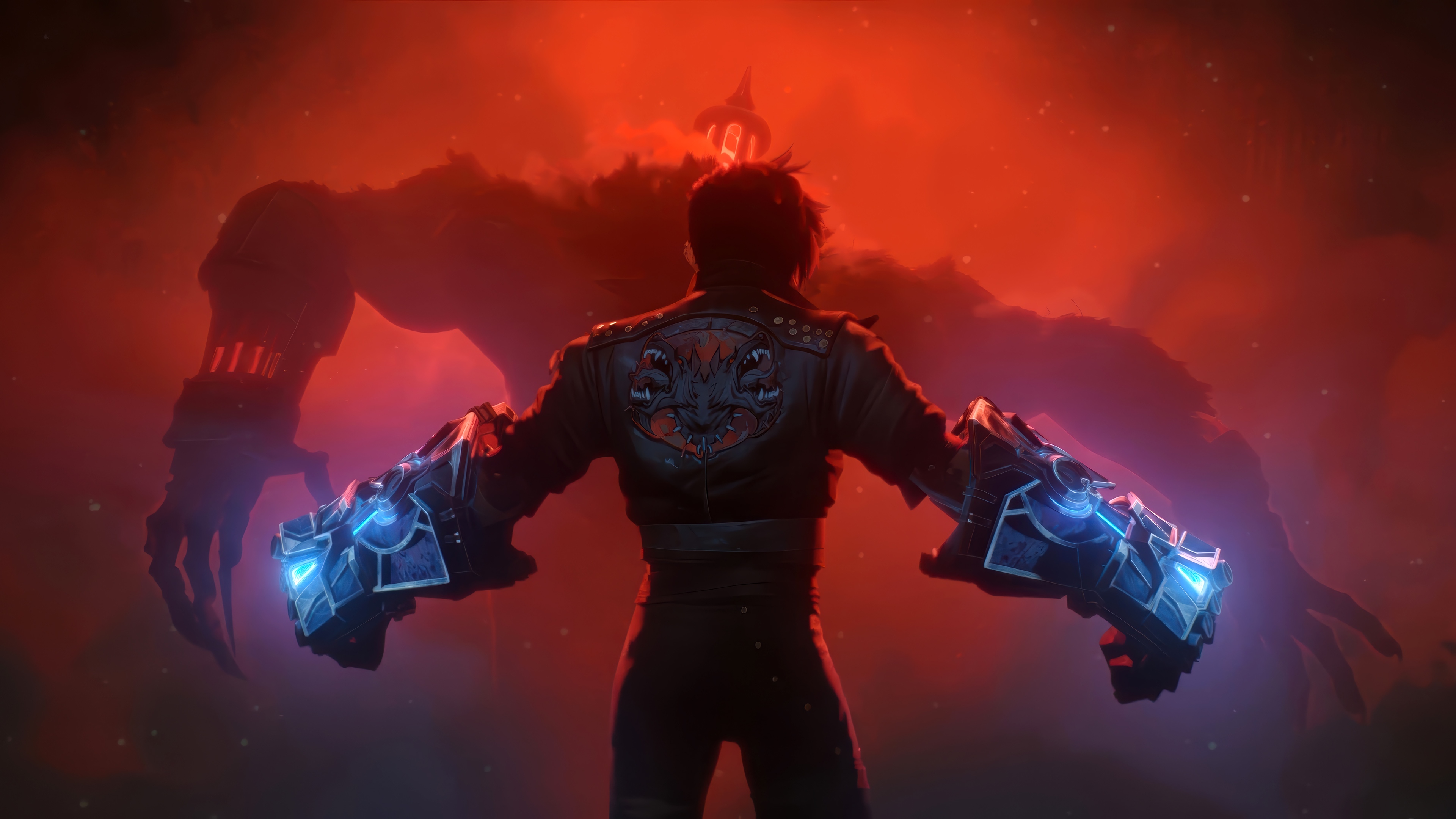 Vi and Vander in Arcane 4K HD Wallpaper