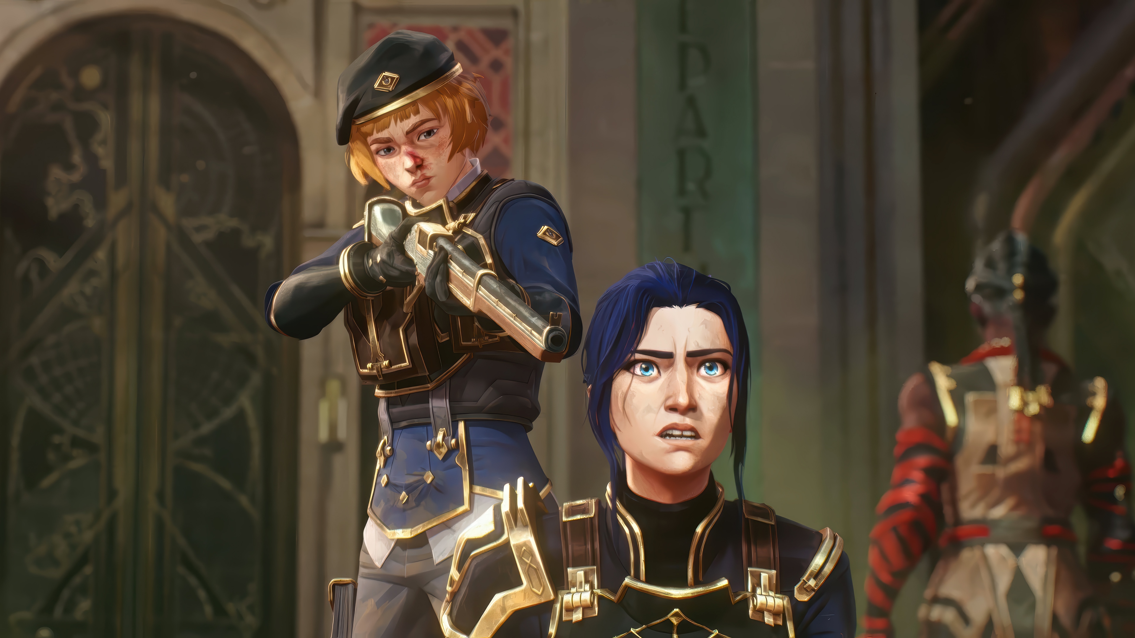 Caitlyn and Vi from Arcane in 4K HD Wallpaper