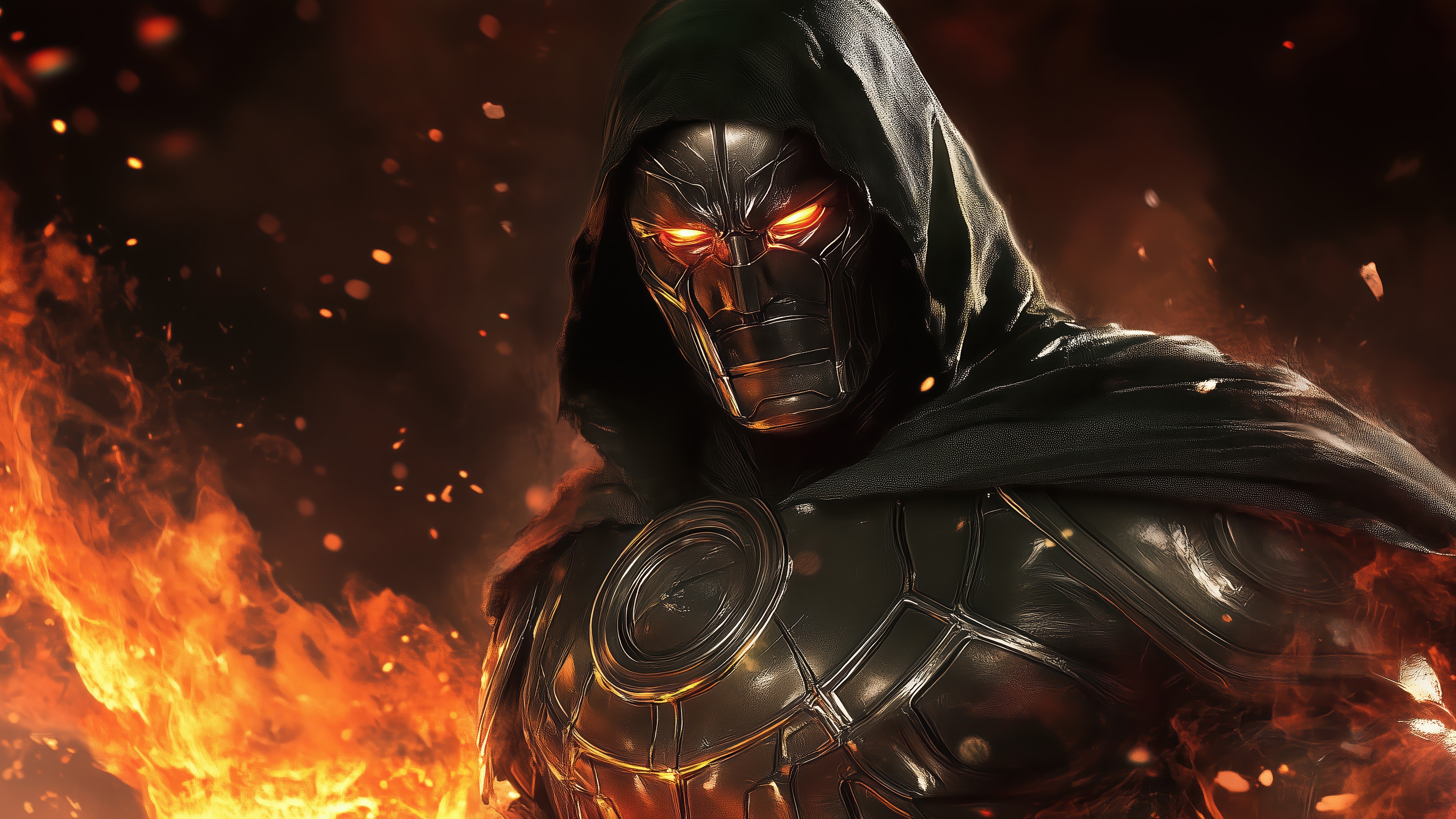 Doctor Doom in 4K with fire HD Wallpaper
