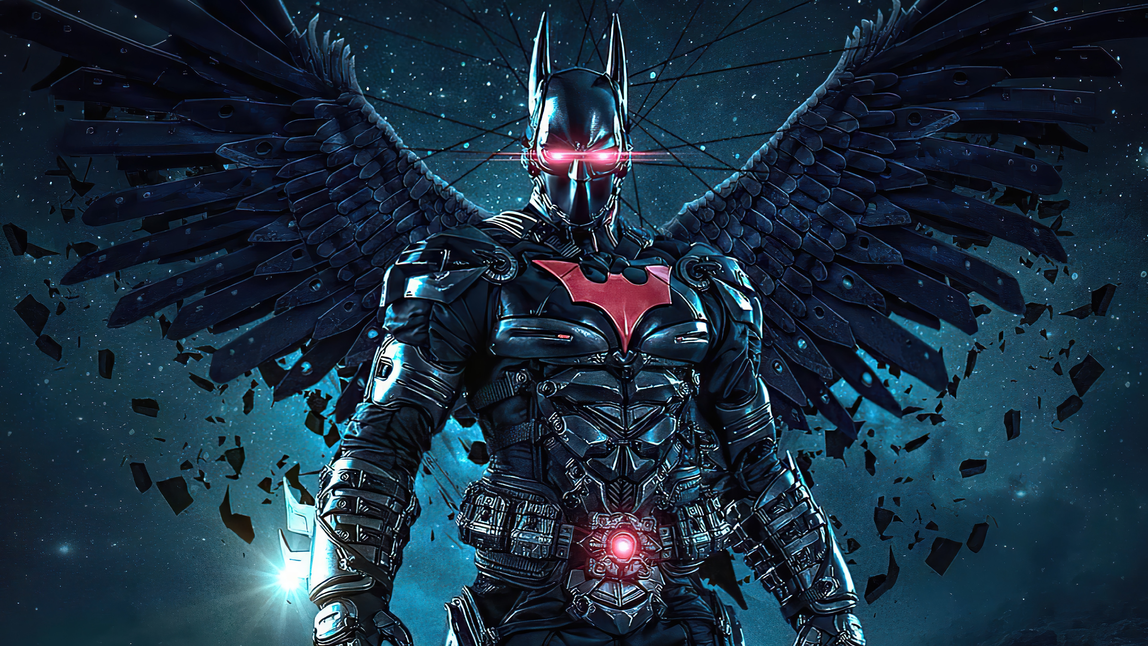 Batman Beyond with Angel Wings 4K HD Wallpaper
