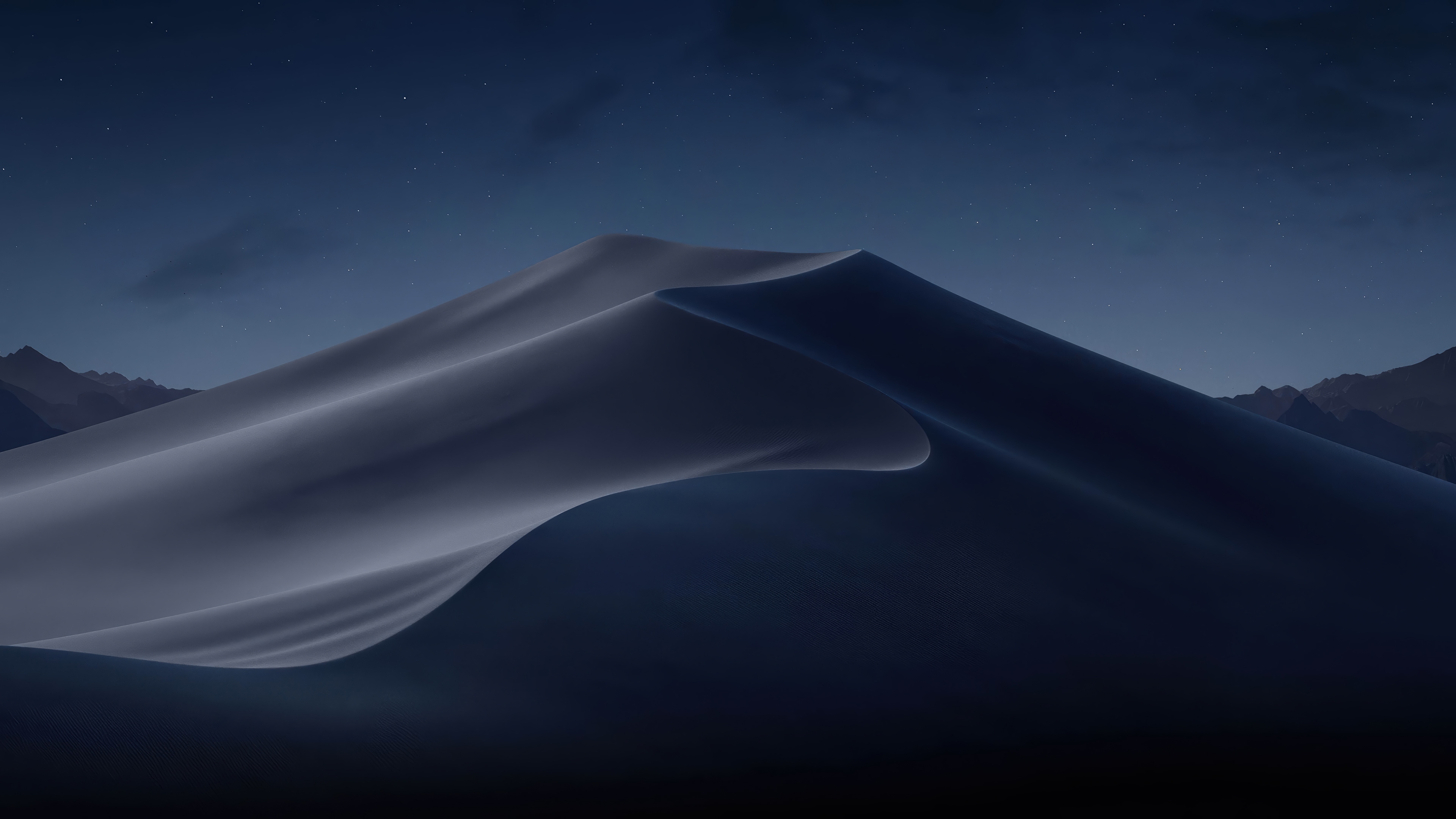 Desert dunes at night under a starry sky HD Wallpaper