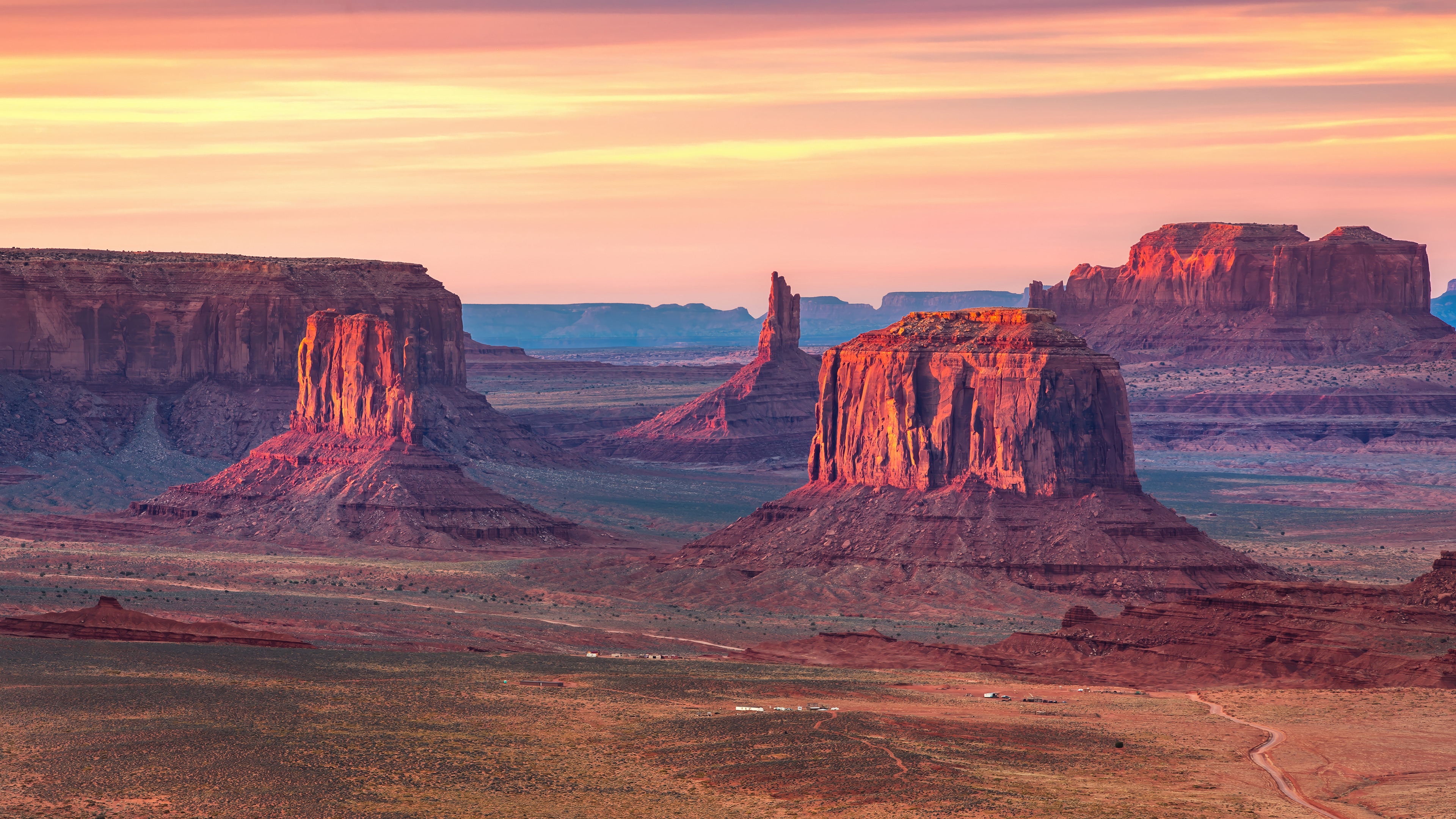 Monument Valley at Sunset 4K HD Wallpaper