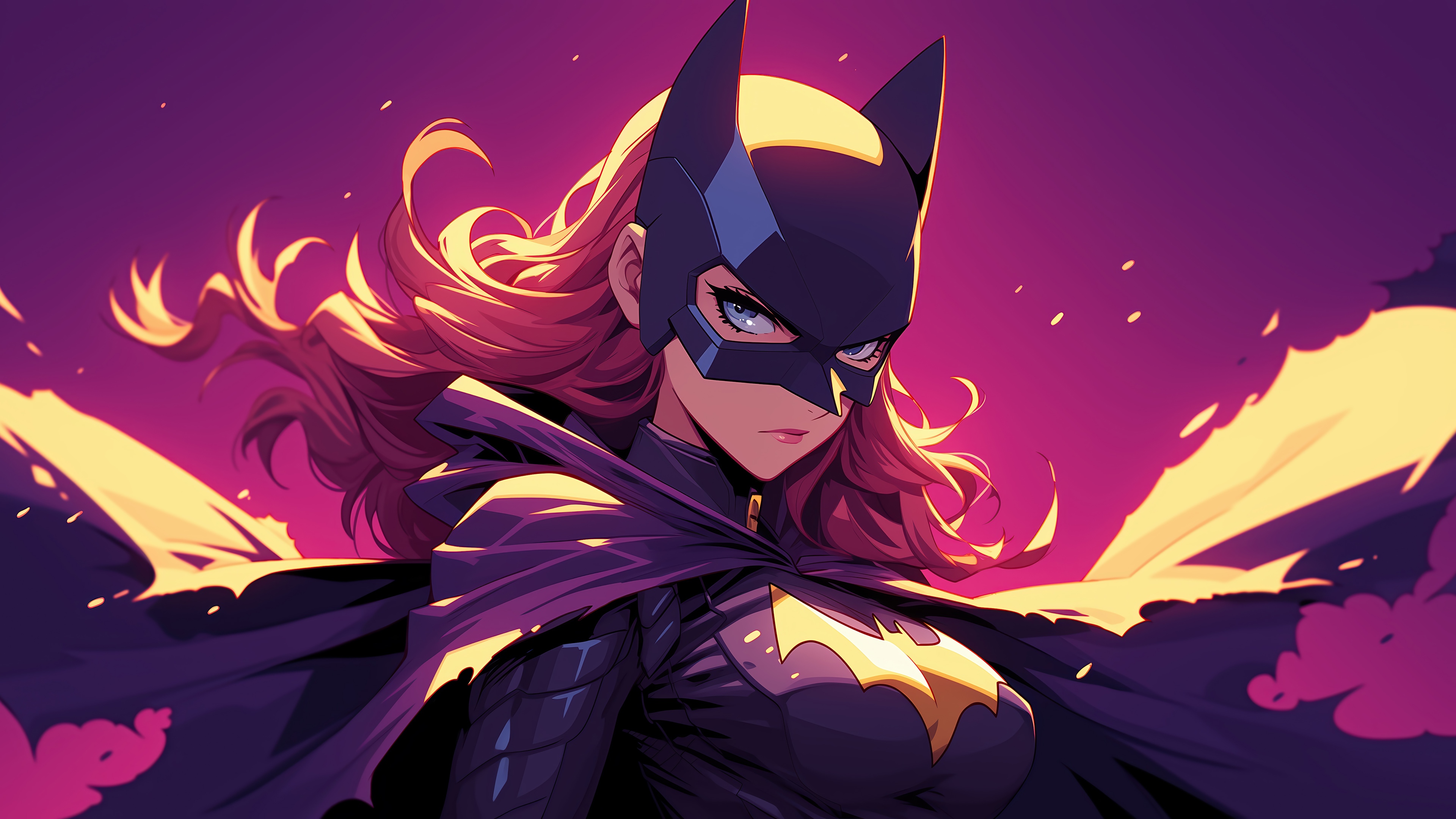 Batgirl in Anime Style 4K HD Wallpaper
