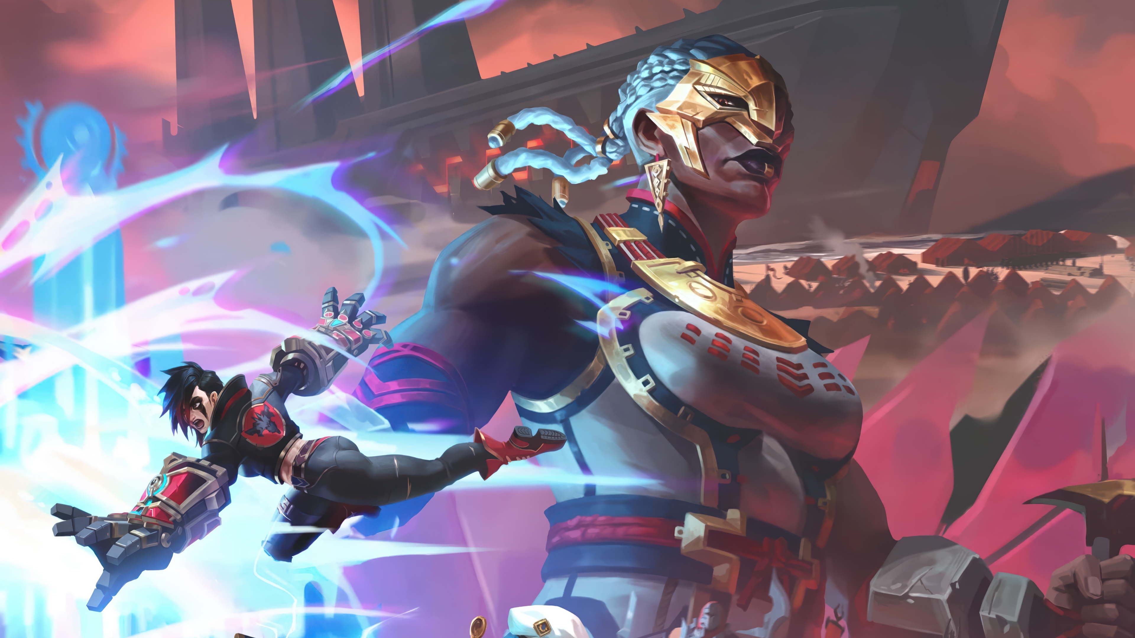 Ambessa and Vi in League of Legends 4K HD Wallpaper