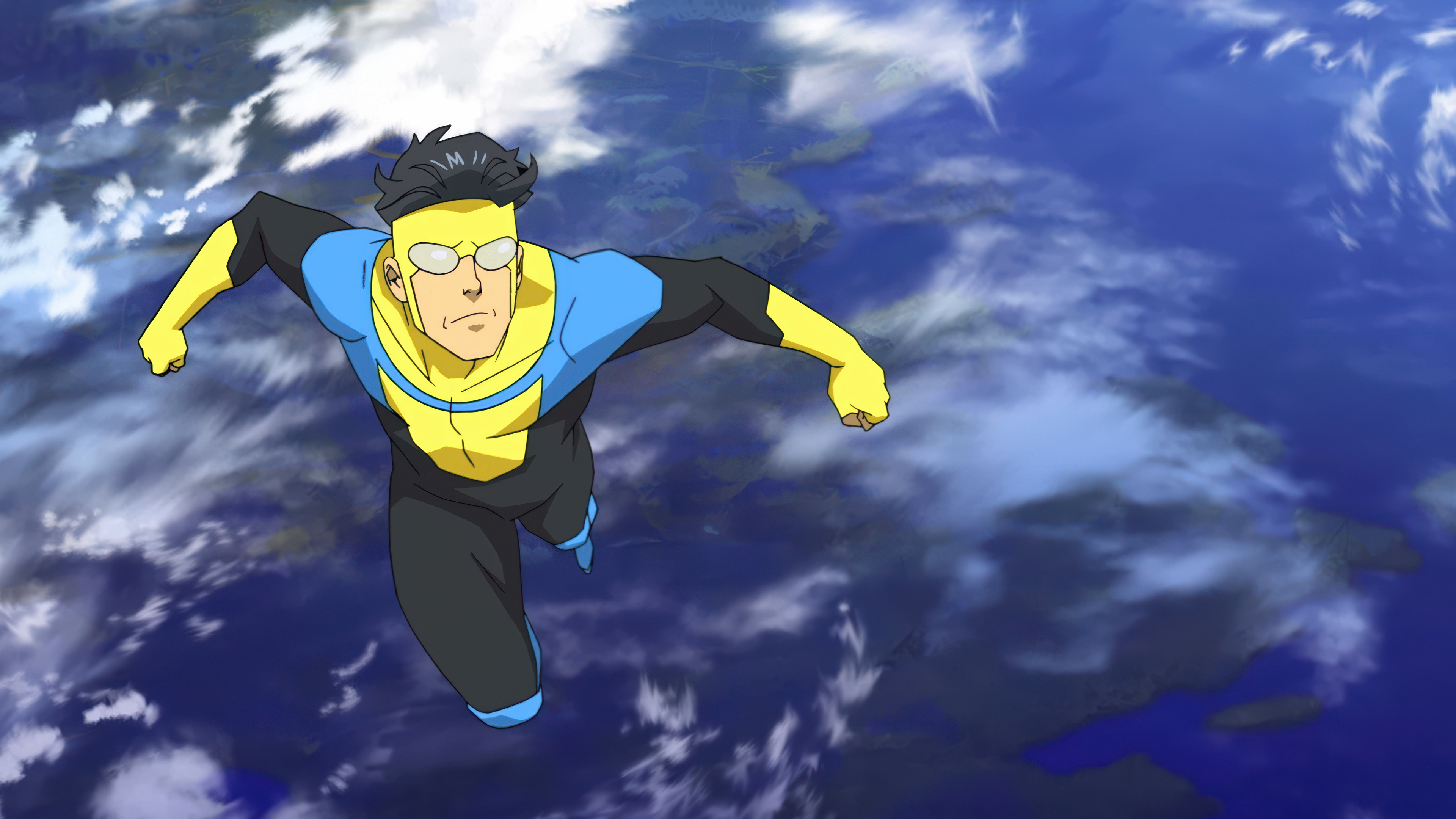 Invincible flying over Earth in 4K HD Wallpaper
