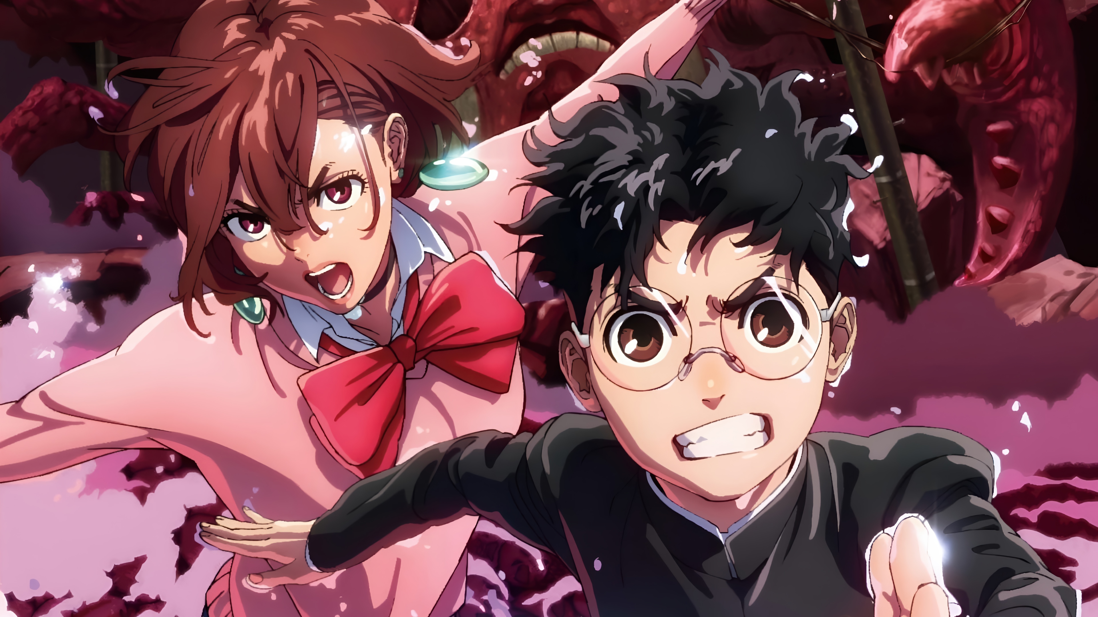 Dandadan: Momo Ayase and Okarun HD Wallpaper