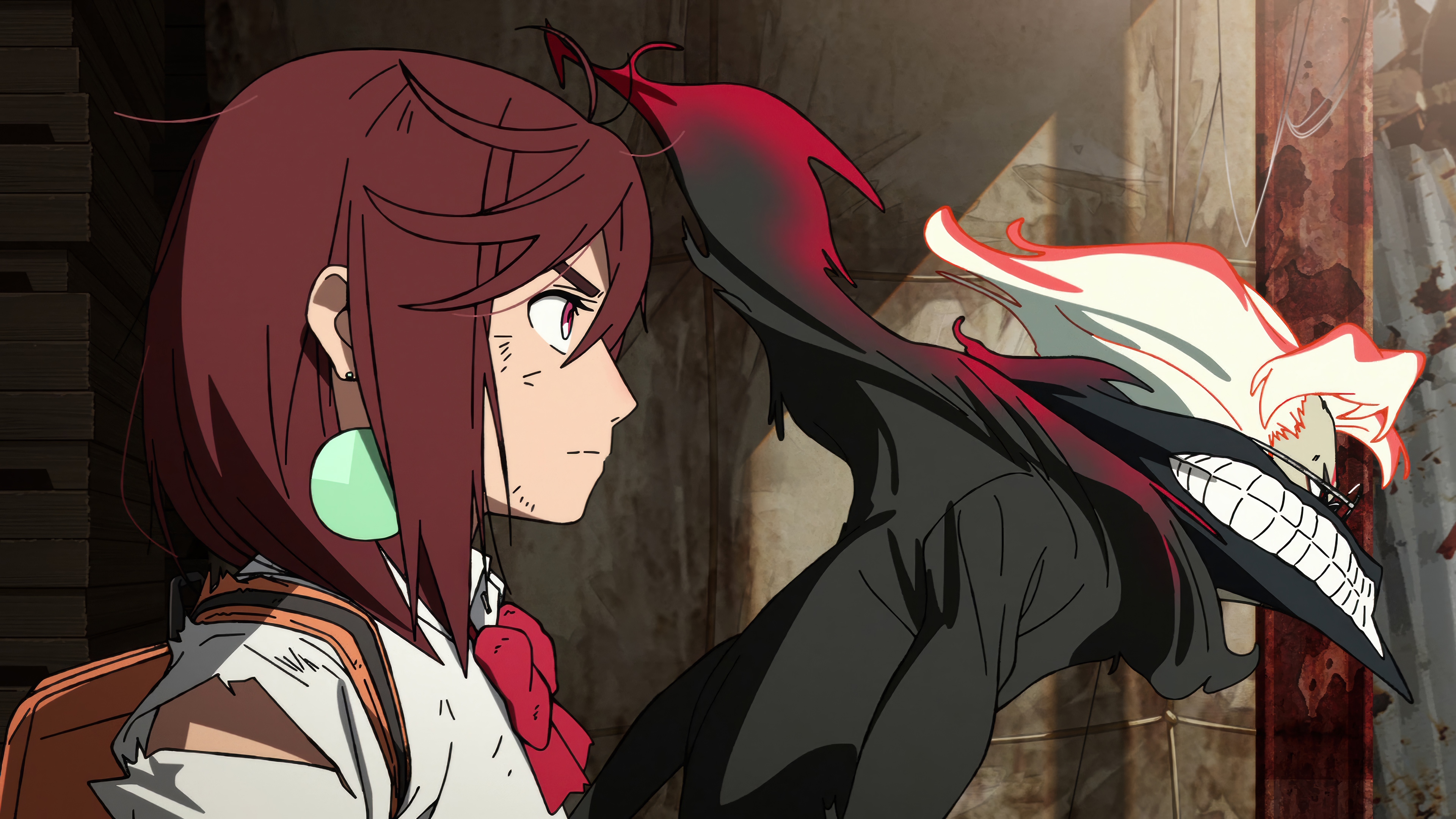 Momo Ayase and Turbo Granny Form from Dandadan HD Wallpaper