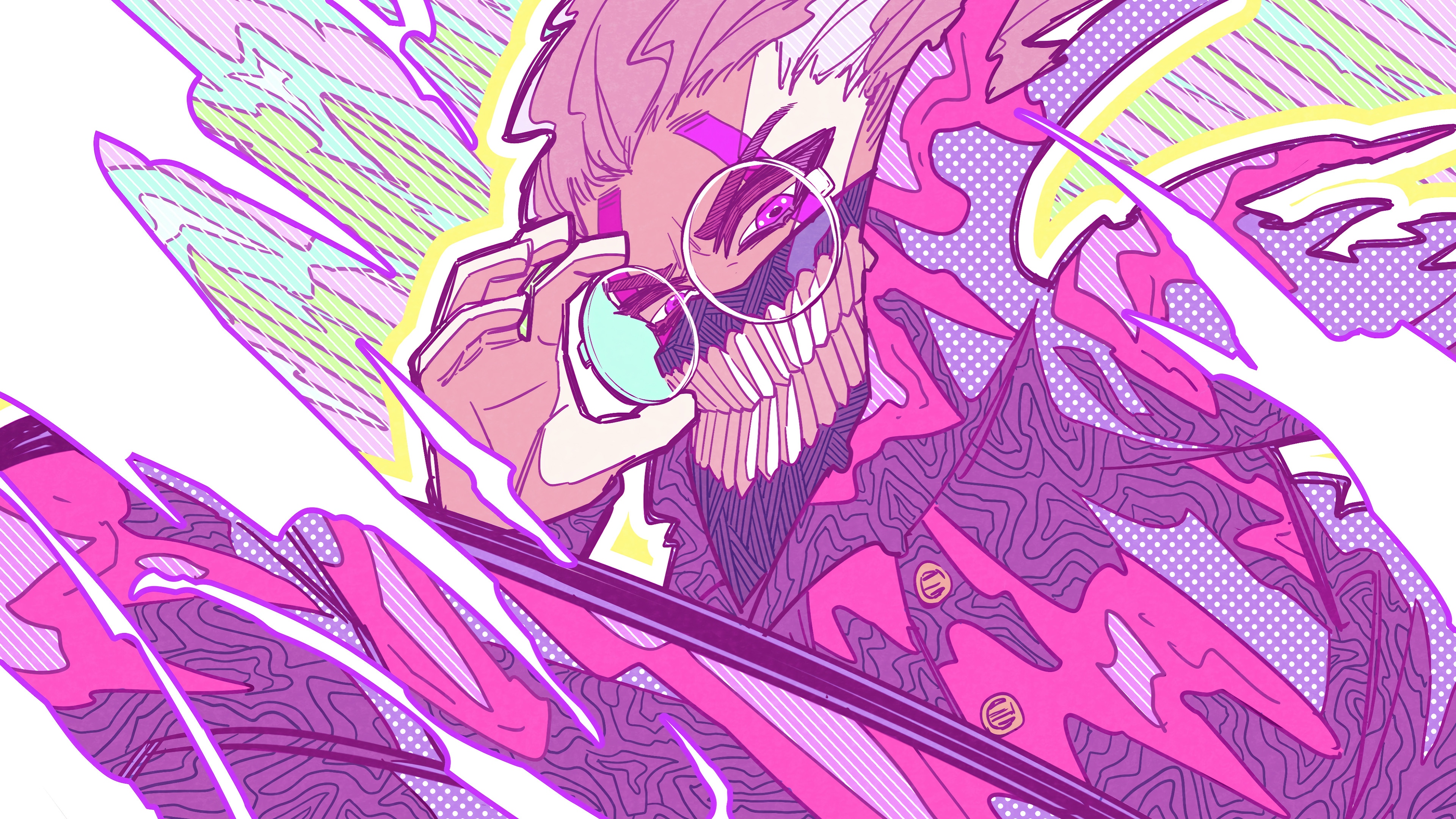 Okarun in Turbo Granny Form from Dandadan 4K HD Wallpaper