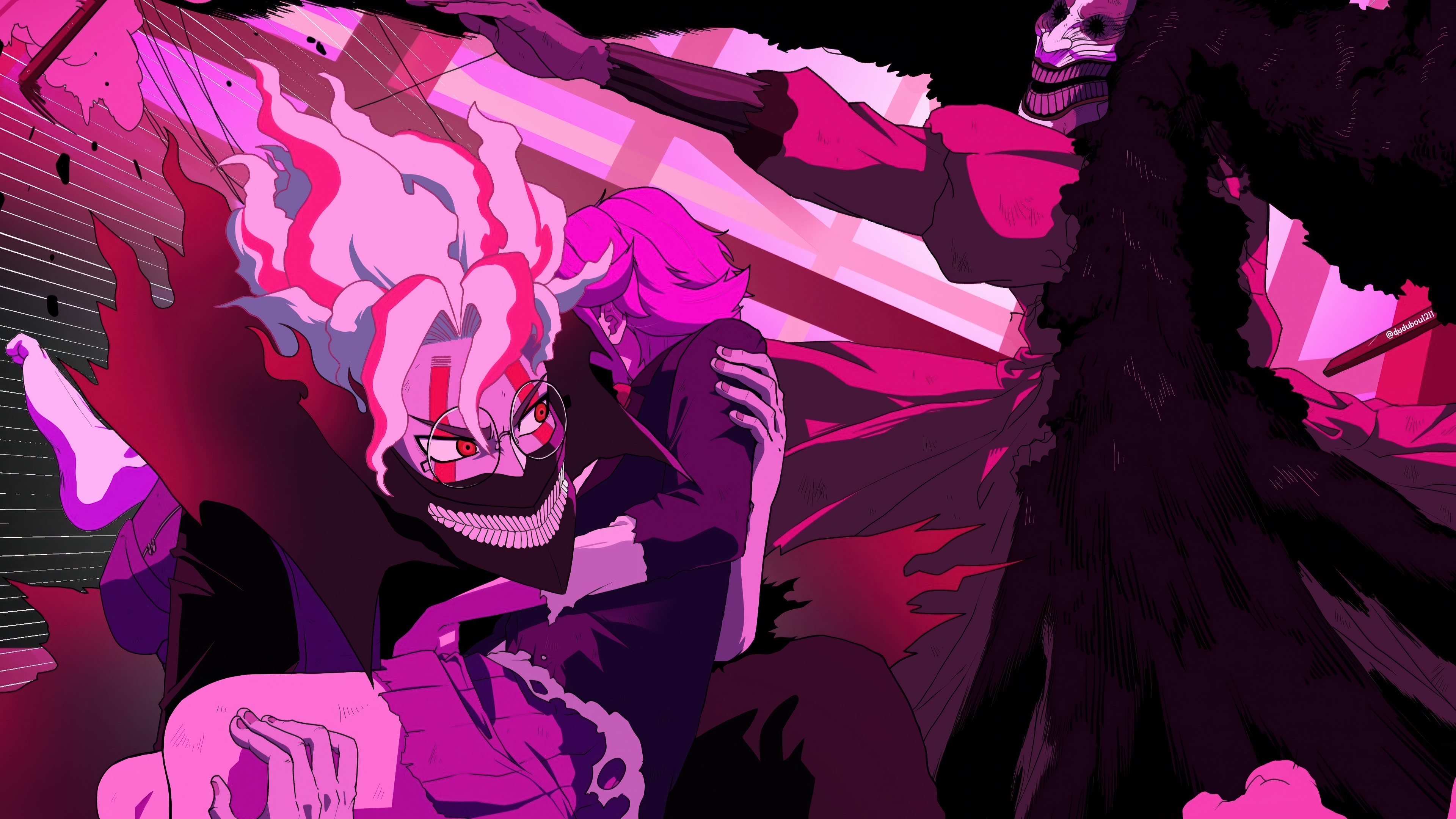 Dandadan: Turbo Granny Form and Okarun HD Wallpaper