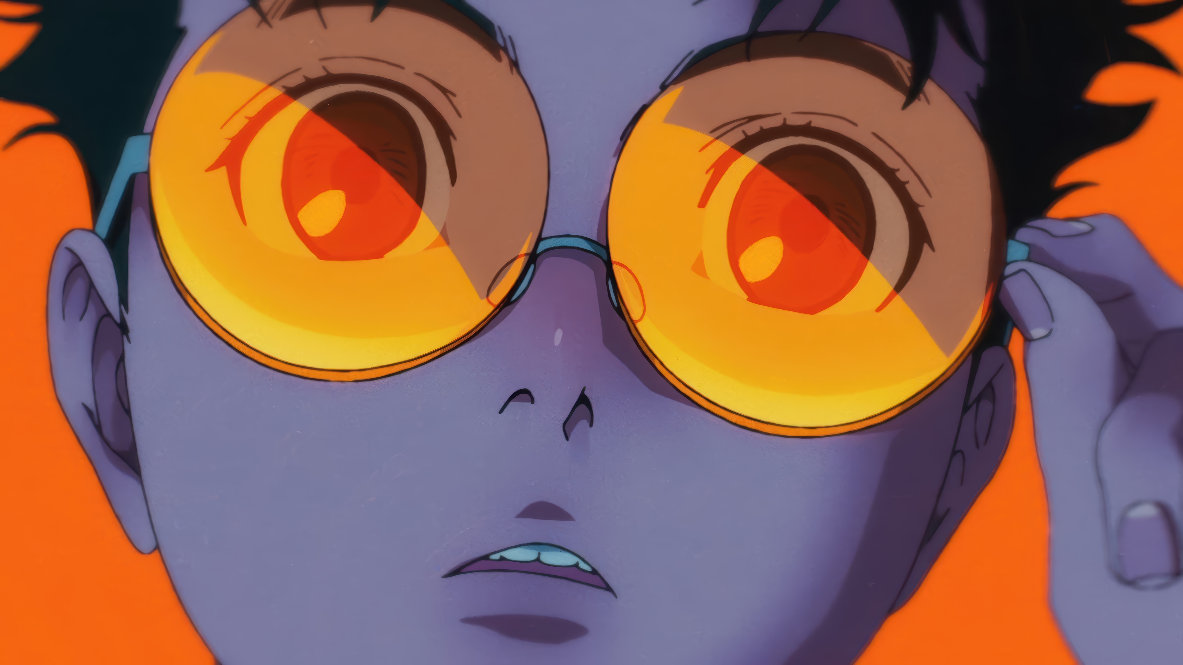 Dandadan: Okarun with Orange Sunglasses HD Wallpaper