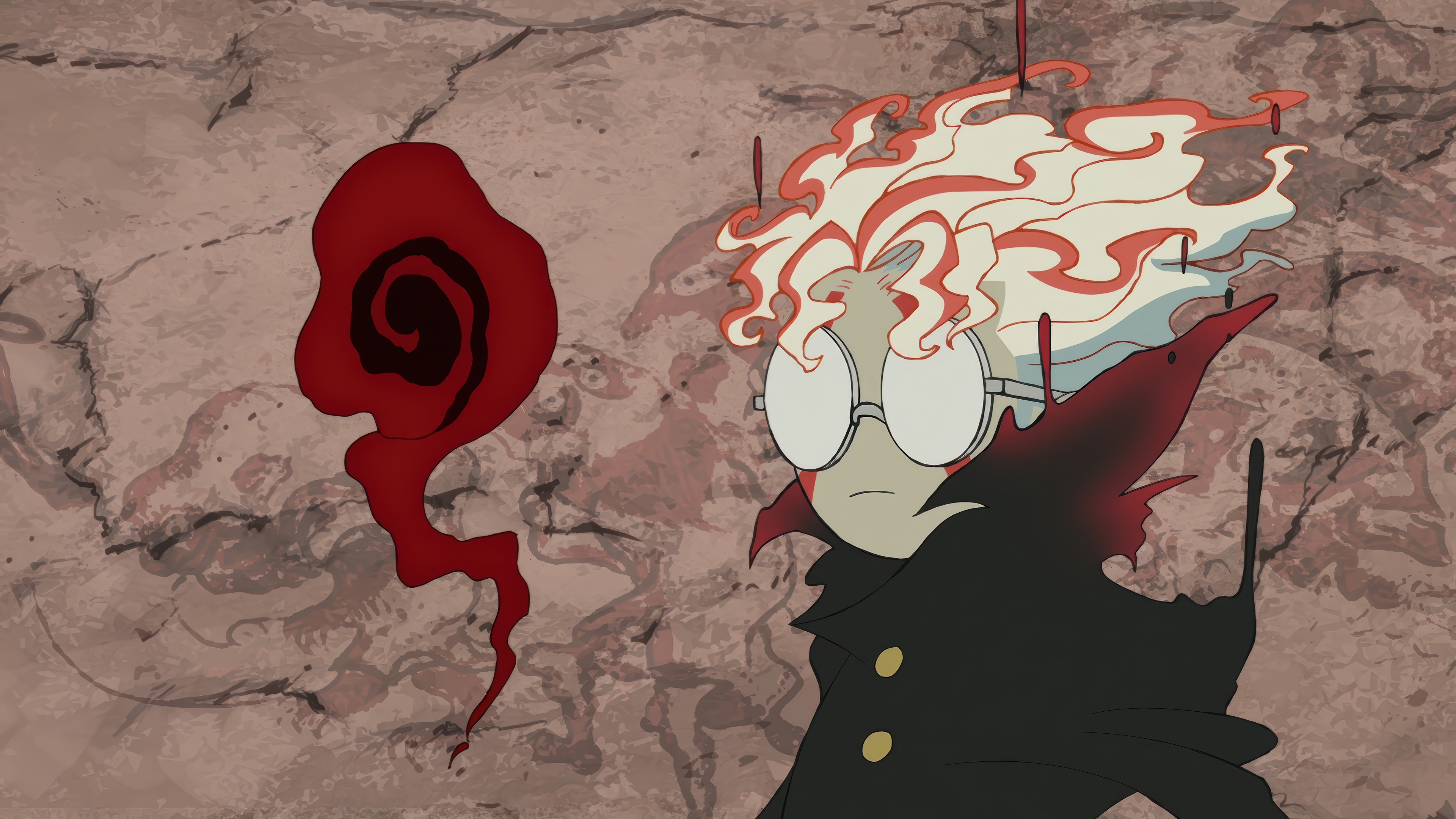 Dandadan: Okarun with a Red Spirit HD Wallpaper