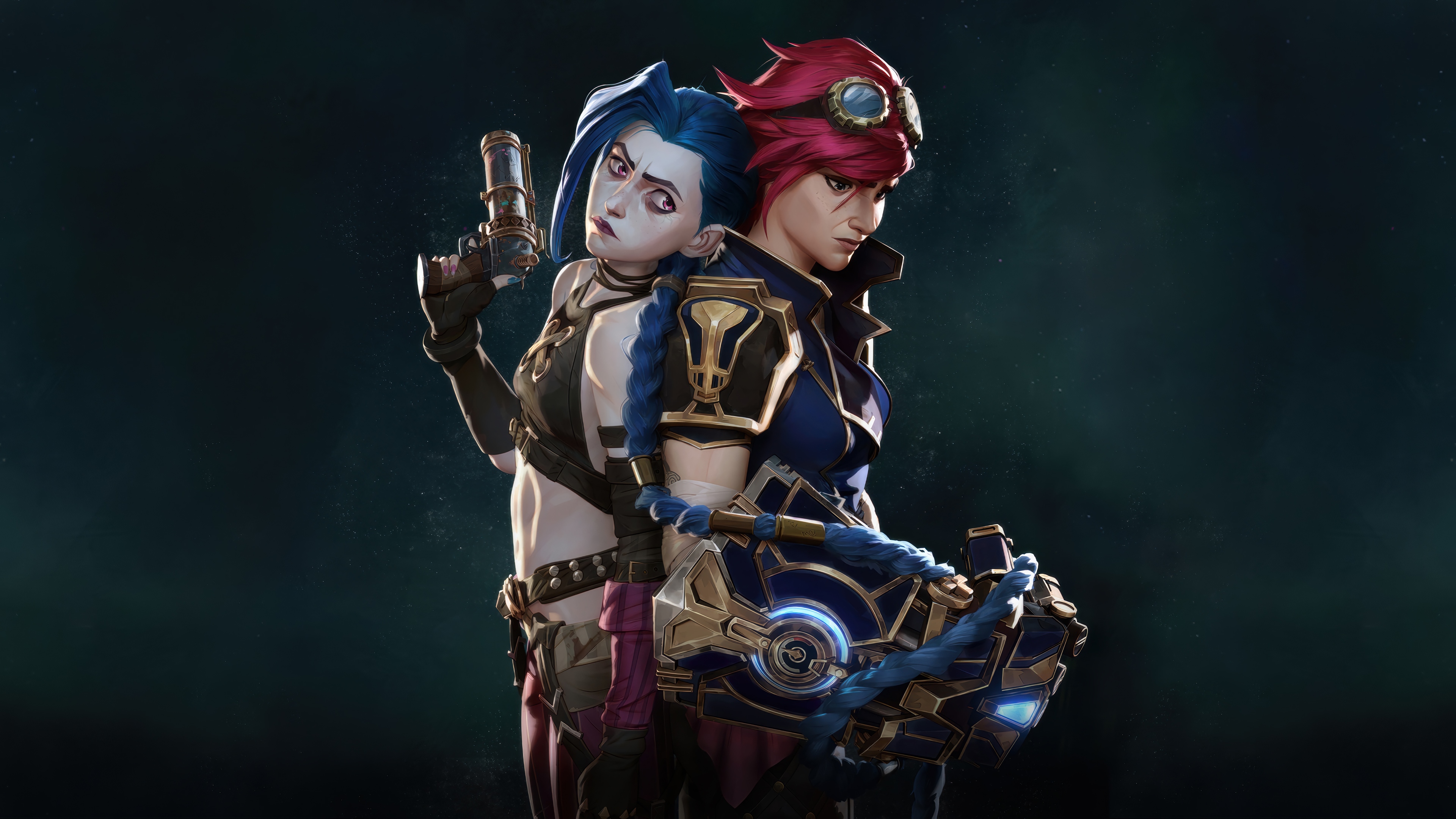 Jinx and Vi from Arcane 4K HD Wallpaper