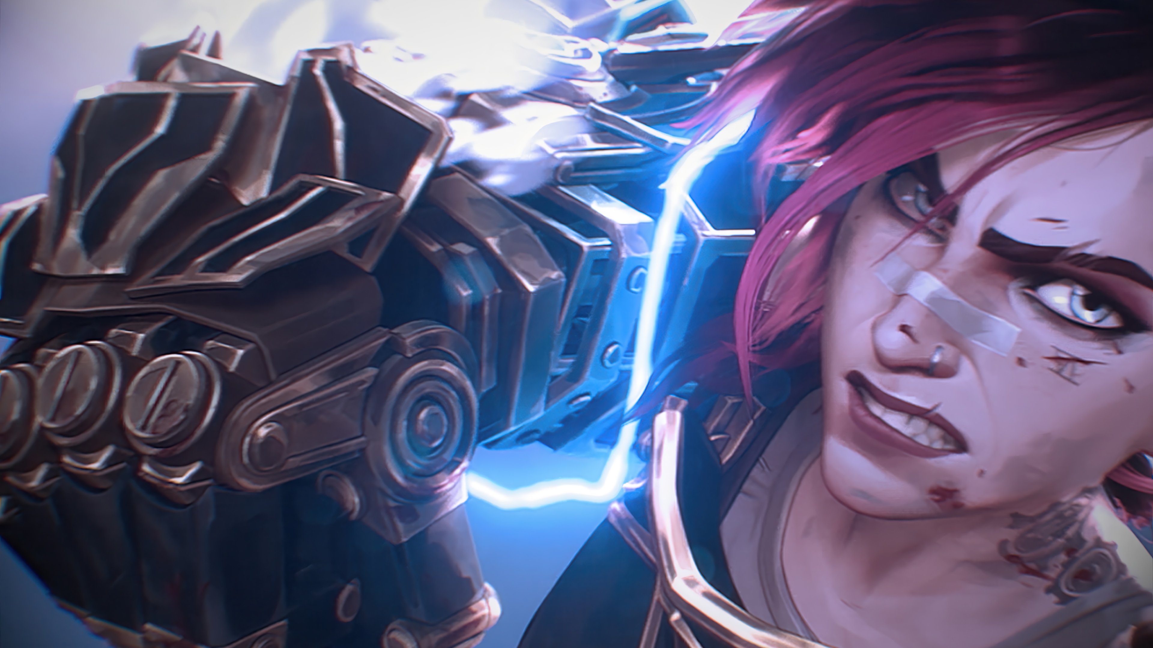 Vi with Hextech Gauntlets in Arcane 4K HD Wallpaper