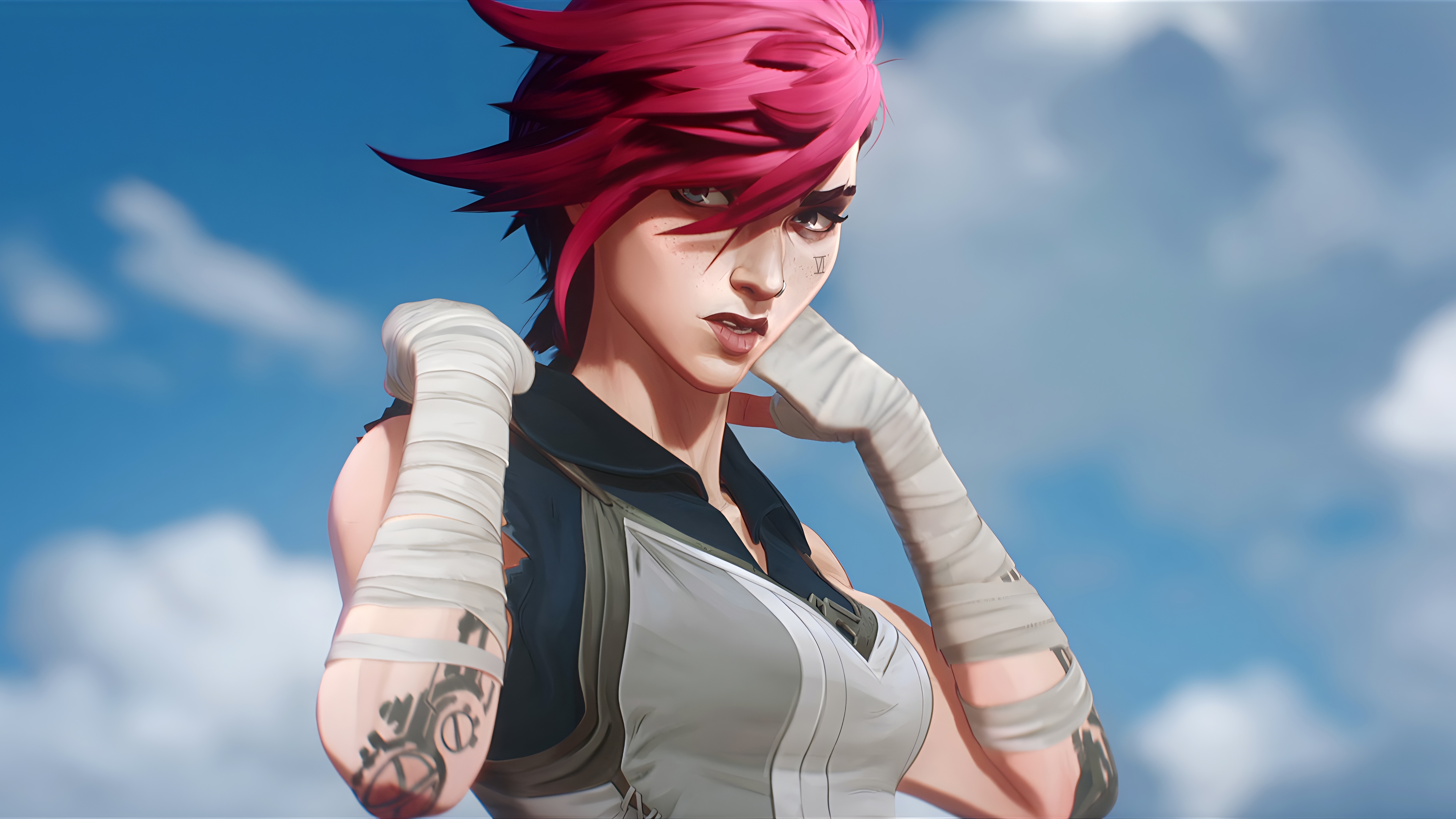 Vi from Arcane 4K HD Wallpaper