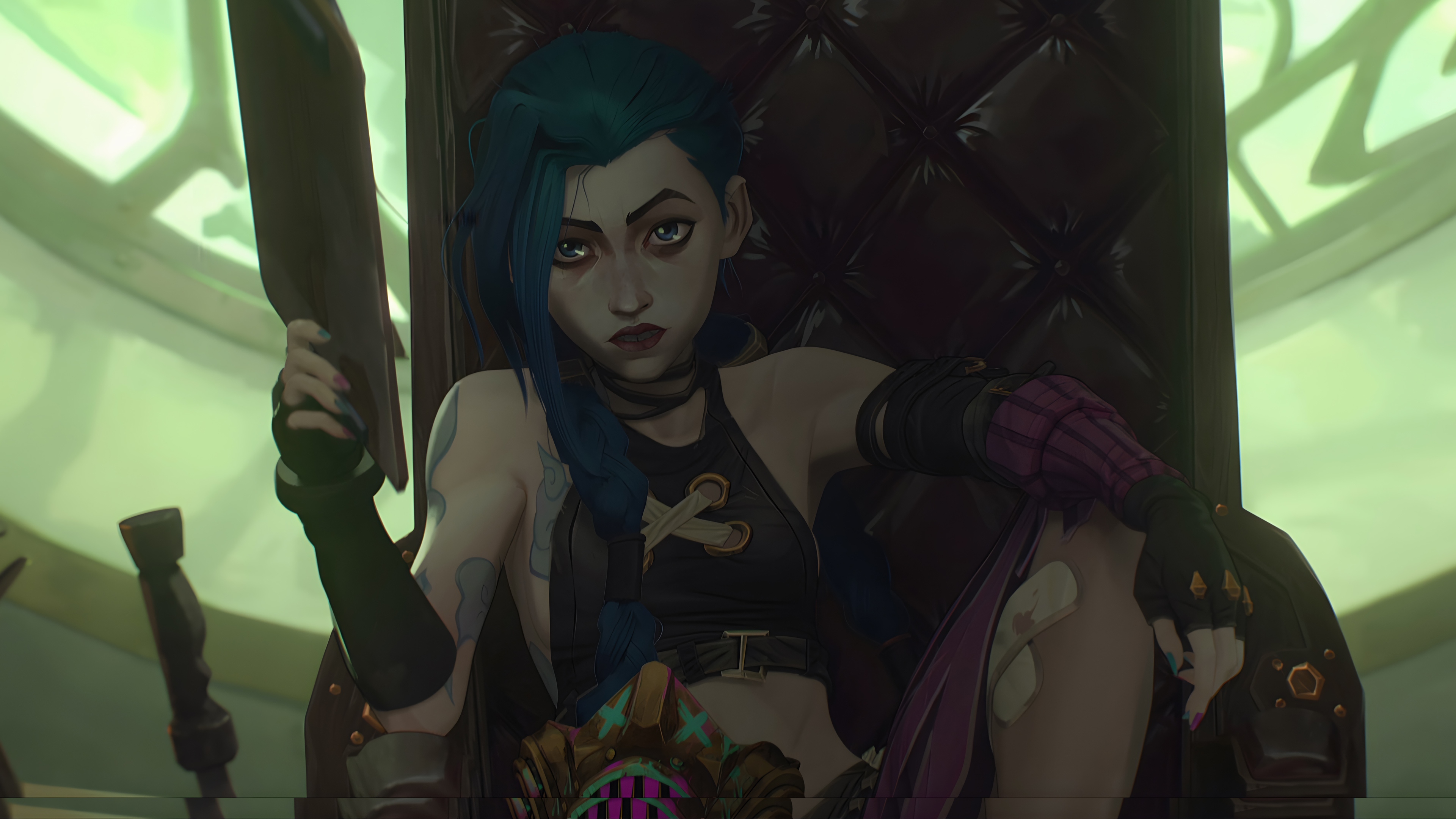 Jinx in Arcane 4K HD Wallpaper